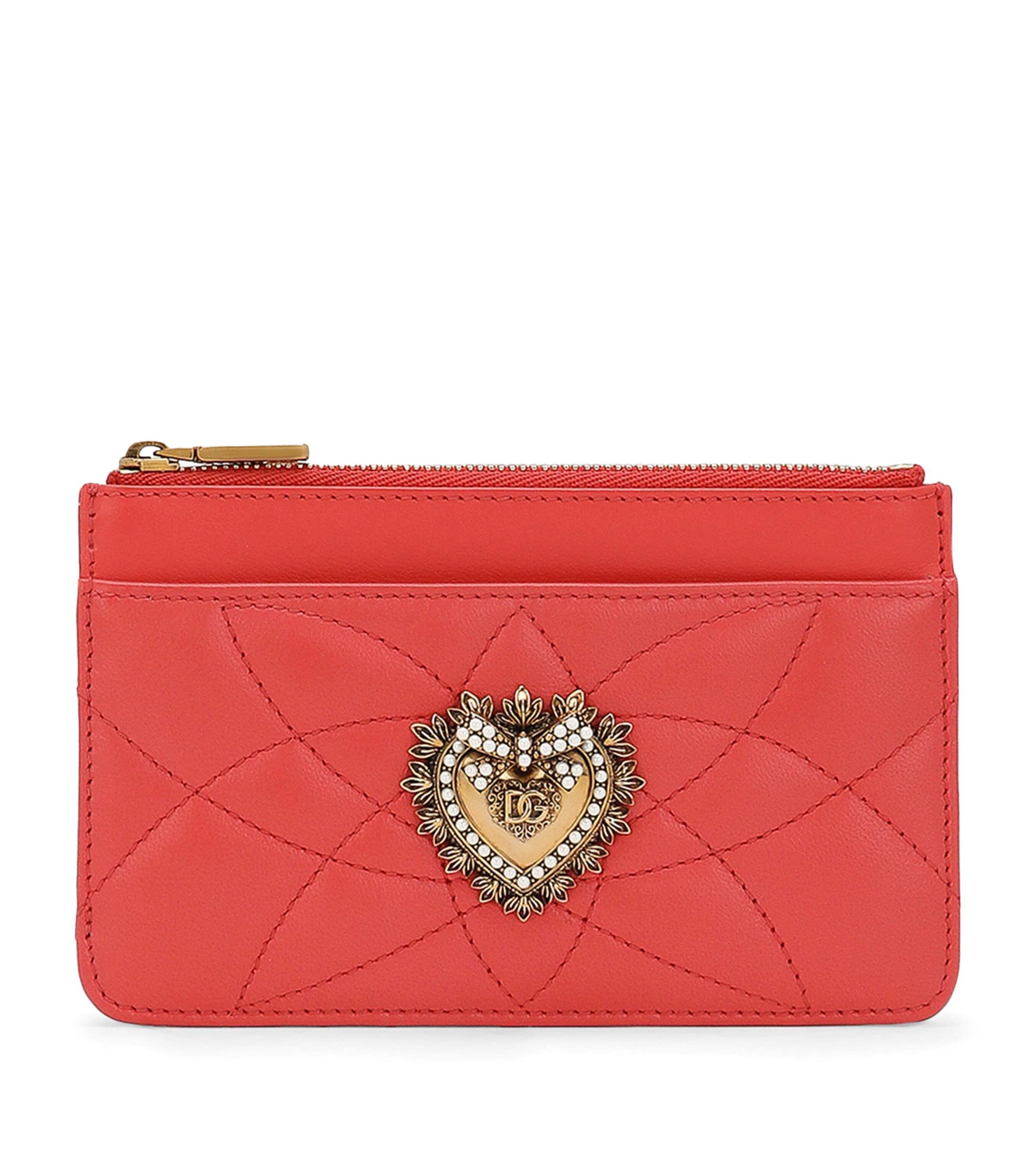 Dolce & Gabbana Leather Devotion Zipped Card Holder