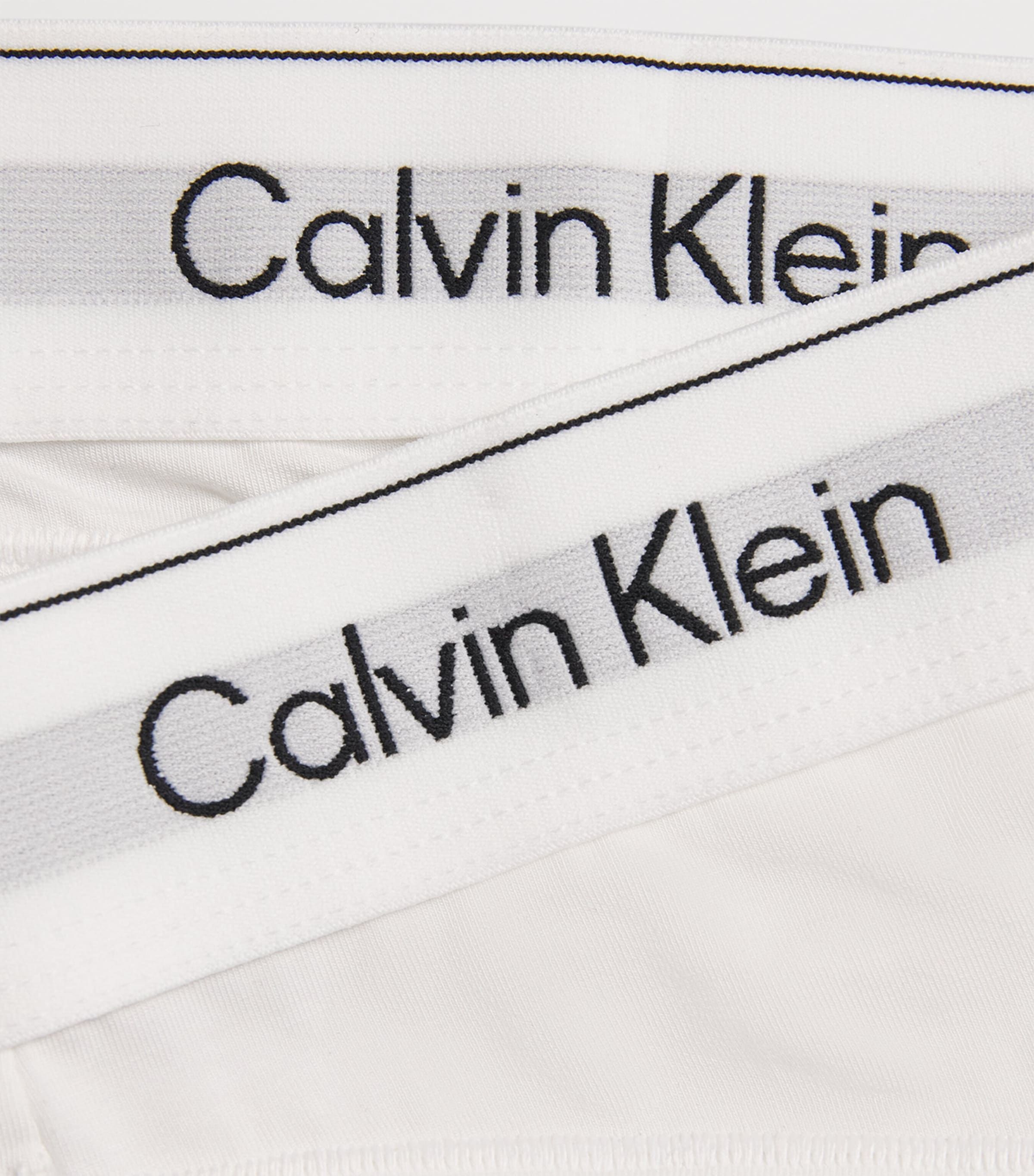 Calvin Klein Womens Cotton-Blend Icon Thong White Image 4