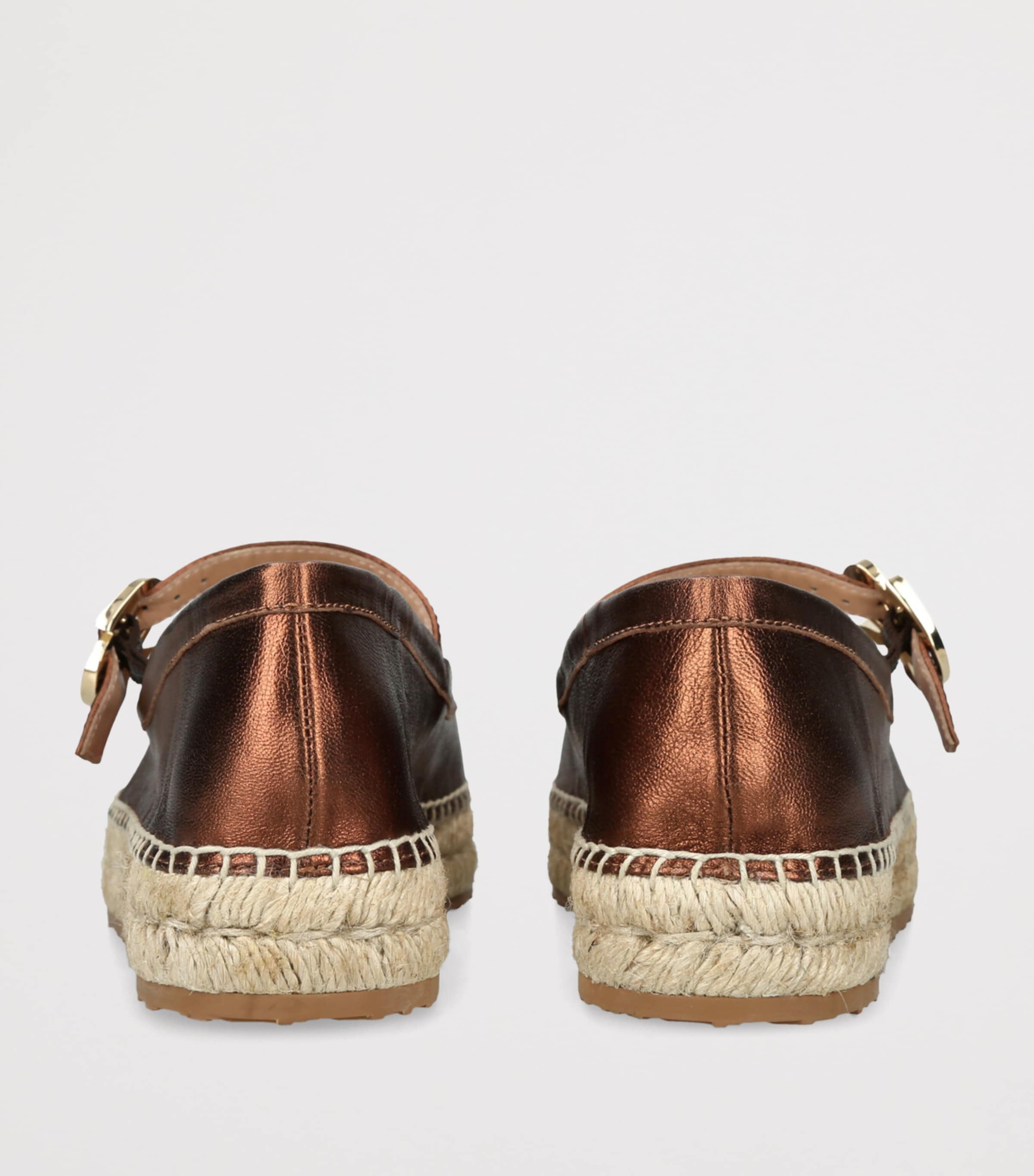 Gianvito Rossi Leather Elda Ballet Flats Dark Brown Image 2