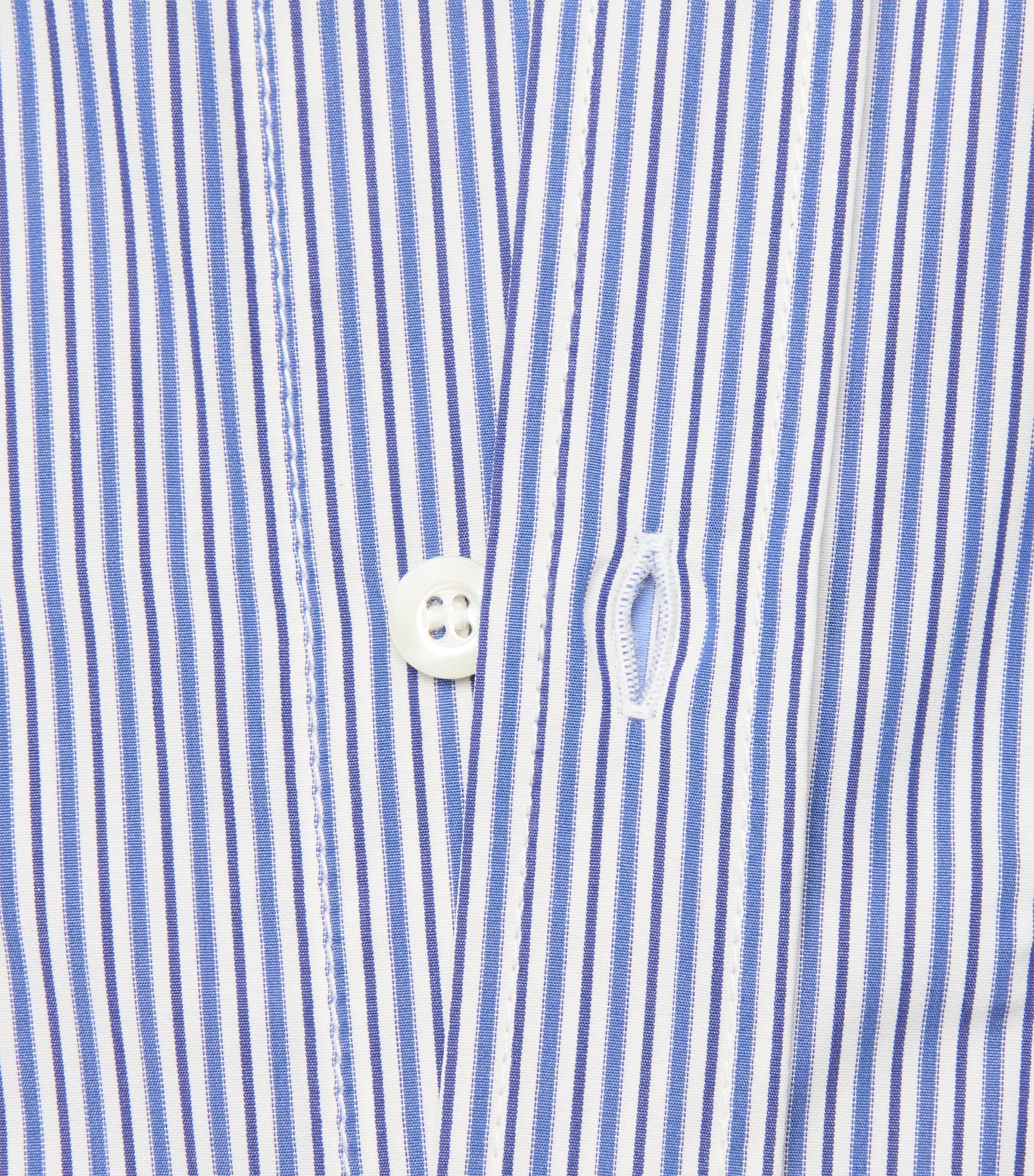 Junya Watanabe MAN Mens Cotton Stripe Shirt Wh/nv/blu X Sx/why Image 6