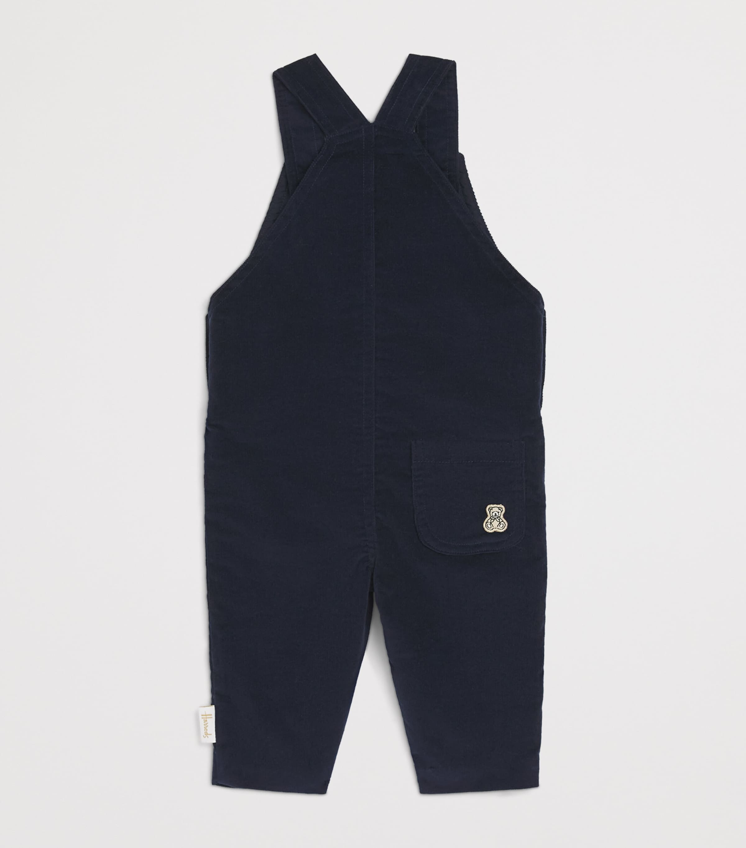 Harrods Corduroy Dungarees (0-18 Months) Navy Image 2