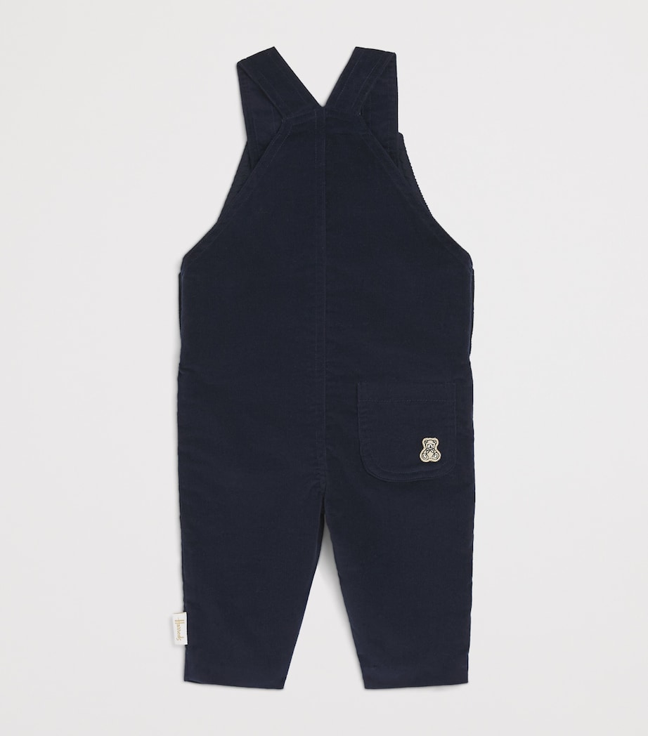 Harrods Corduroy Dungarees (0-18 Months) Navy Image 2