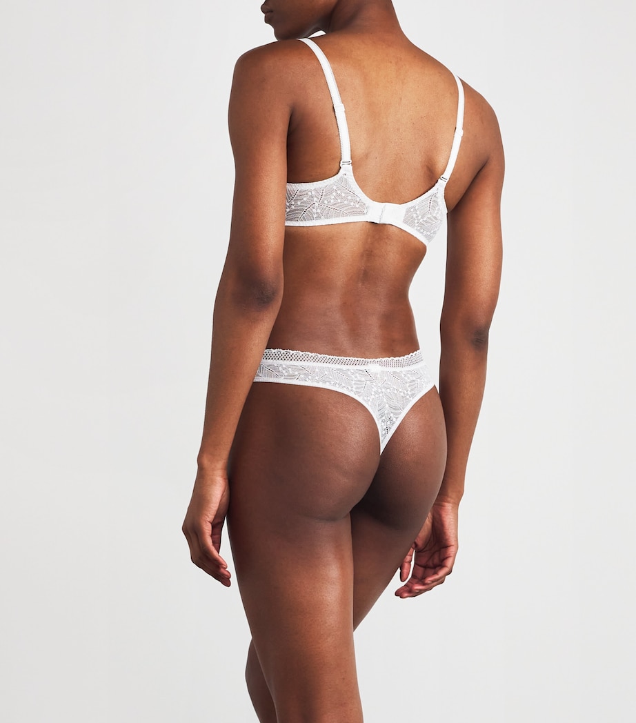 Lace Comète Tanga Thong 011 BLANC Image 3