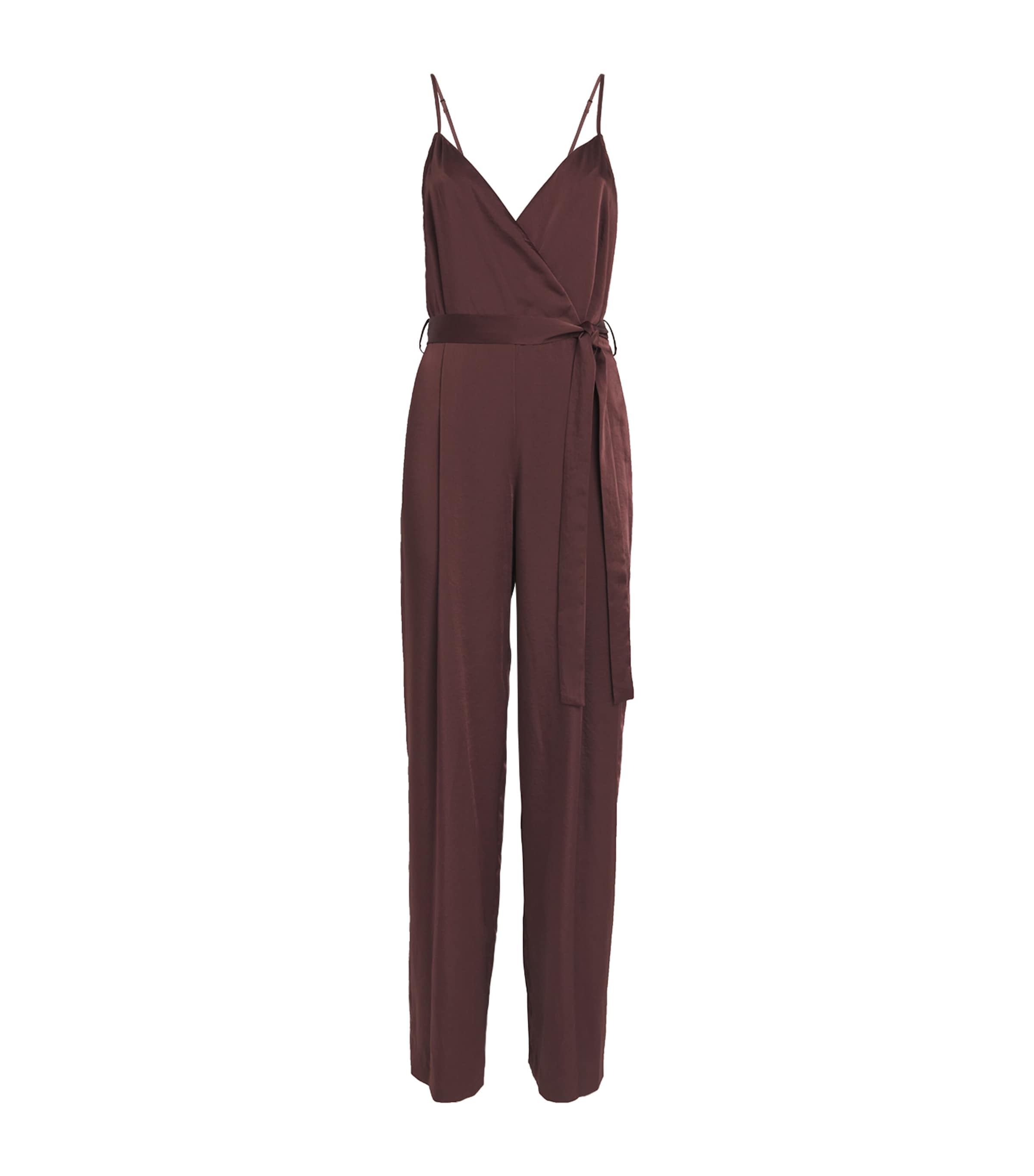 Claudie Pierlot Belted Jumpsuit In Brown