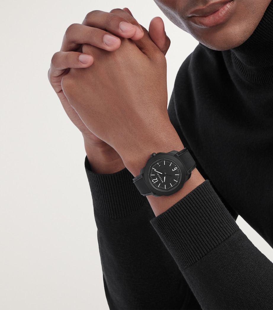 Stainless Steel Octo Roma Watch 41mm BLACK Image 5