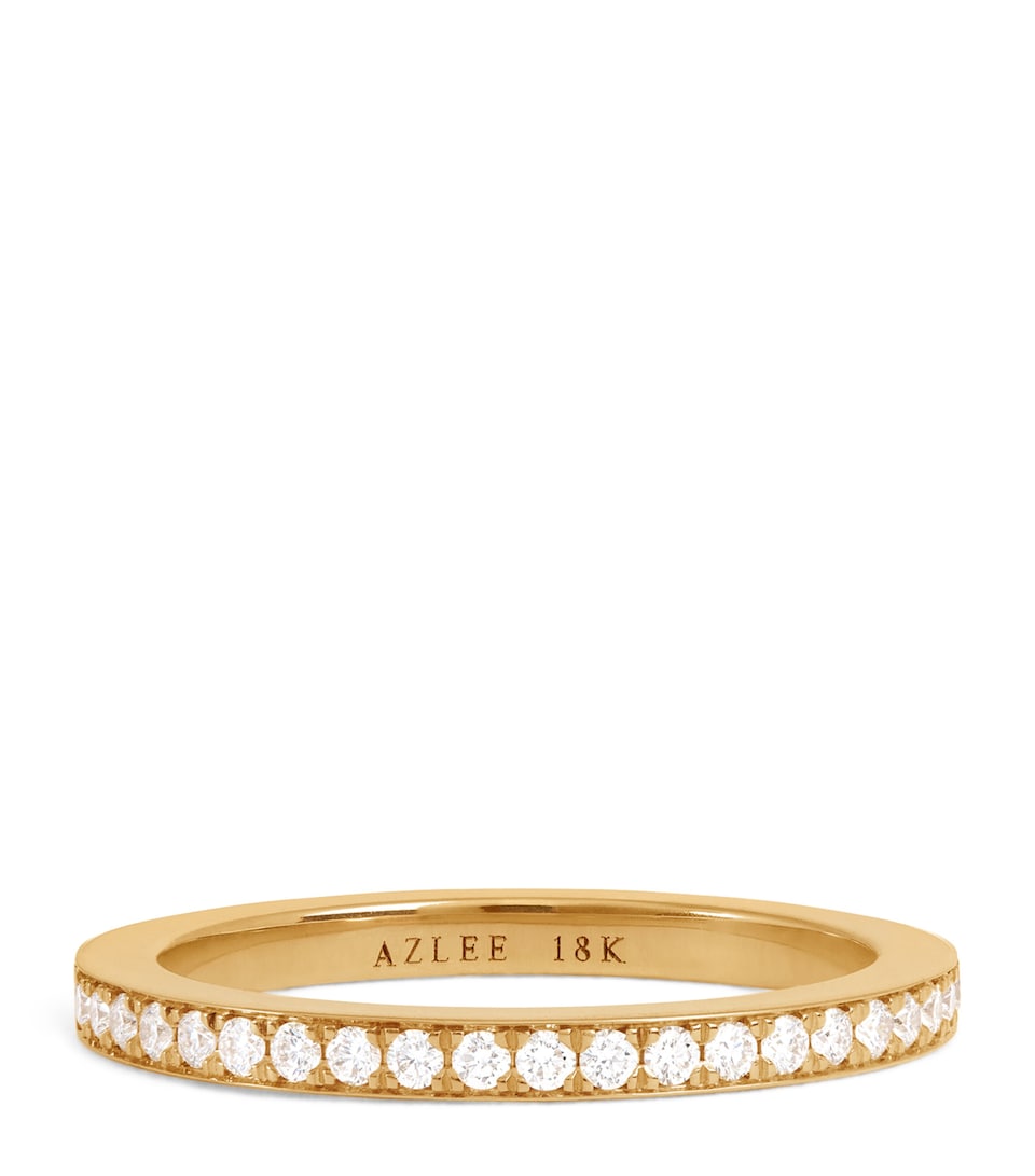 Azlee Yellow Gold and Diamond Eternity Ring Yellow Gold
