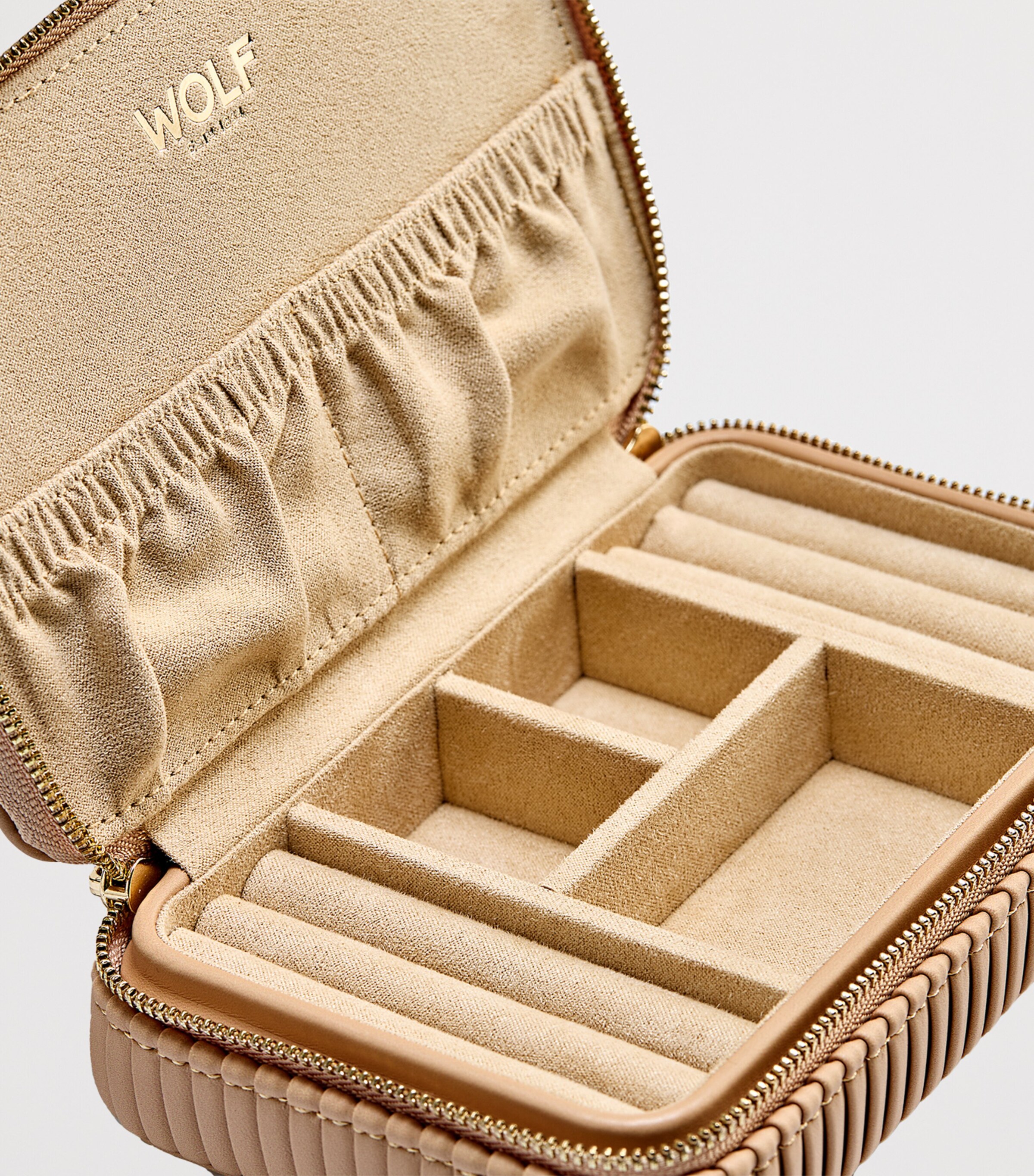 WOLF Bella Jewellery Zip Case Mocha Image 4