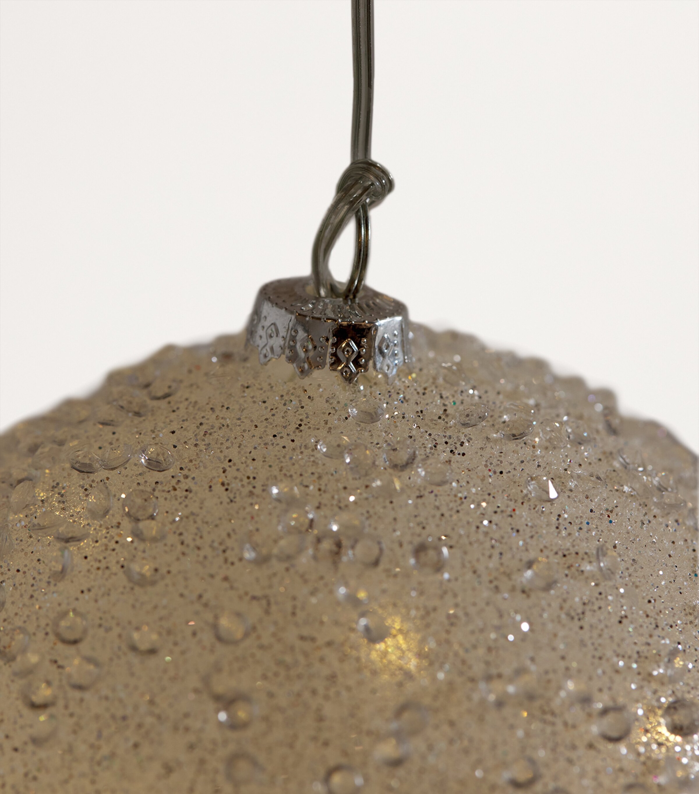 Harrods LED Embellished Bauble White Image 5