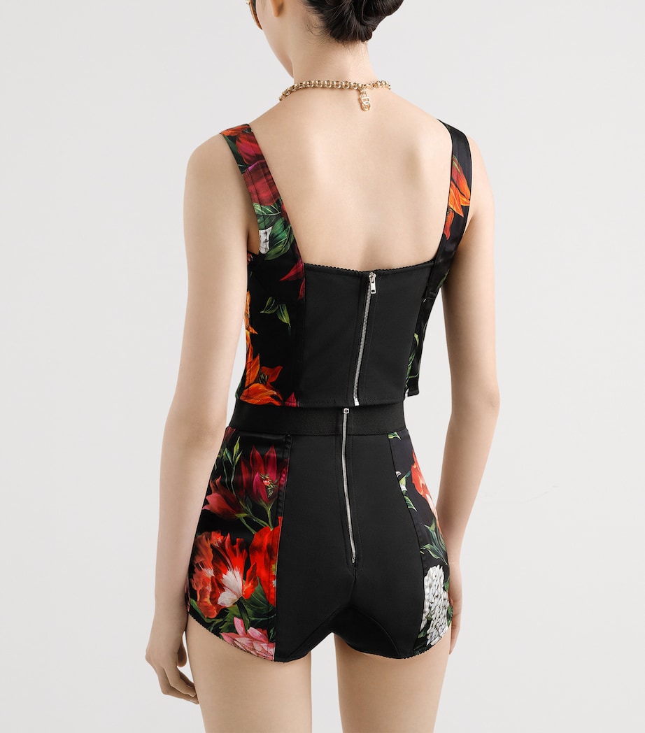 Flower Print Bustier Top HN5PB-ANEMONI GIGLI Image 5