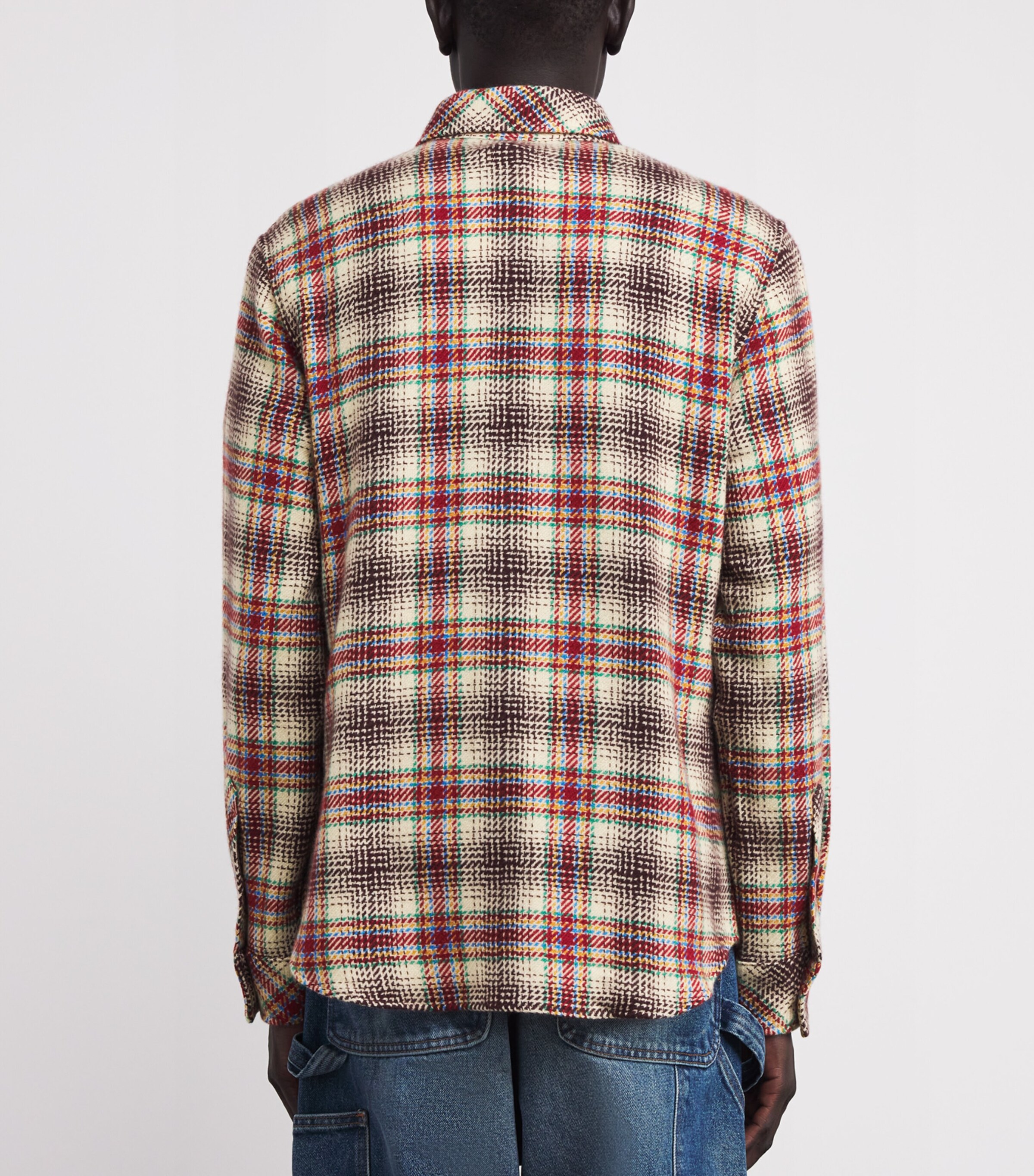 Cashmere Tartan Overshirt TARTAN / EMERALD Image 4