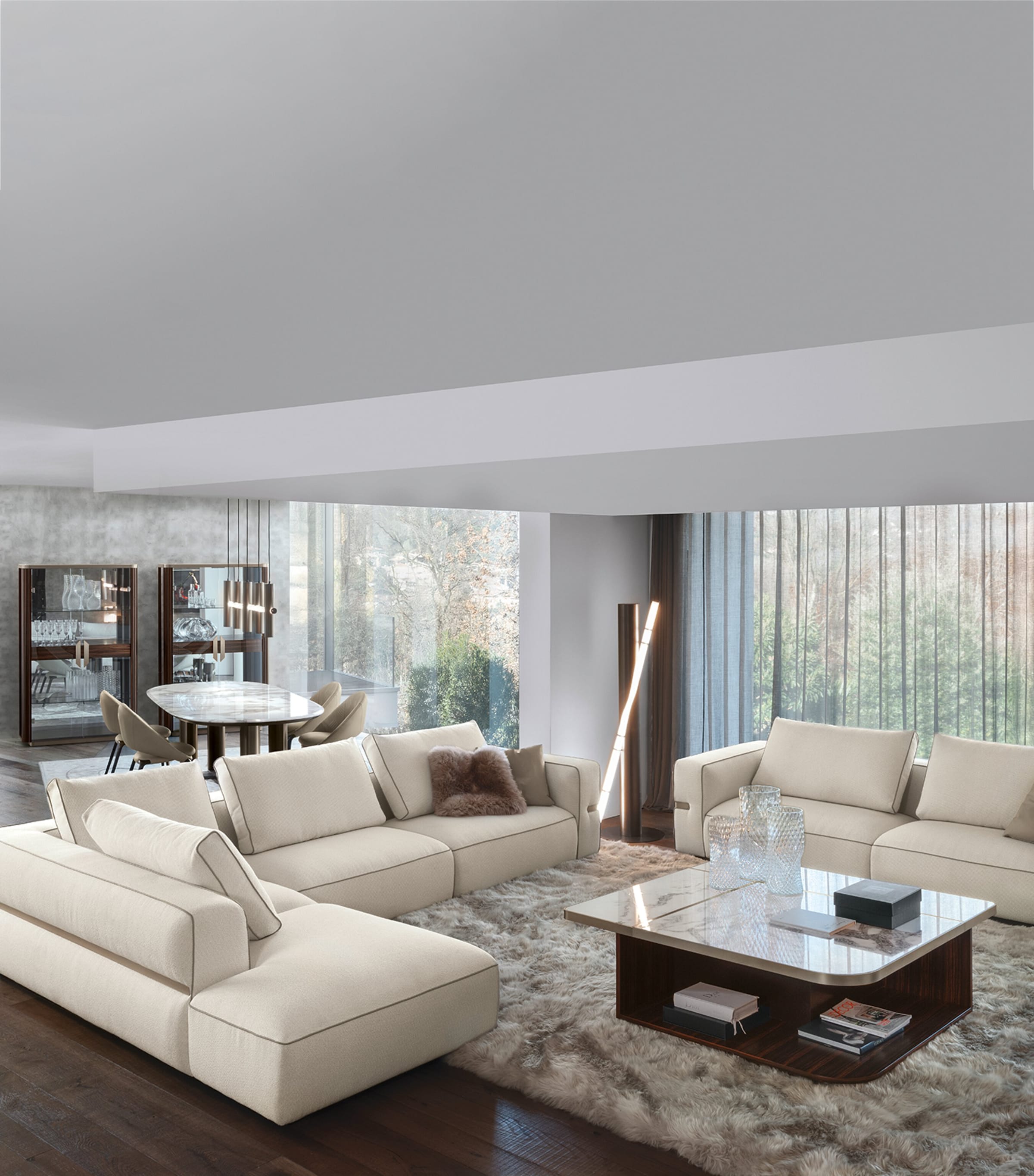 Luxor Modular 4-Seater Sofa WHITE Image 2