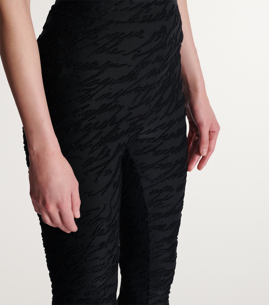 Jacquard Knit Love Letter Leggings 0PA NOIR Image 6