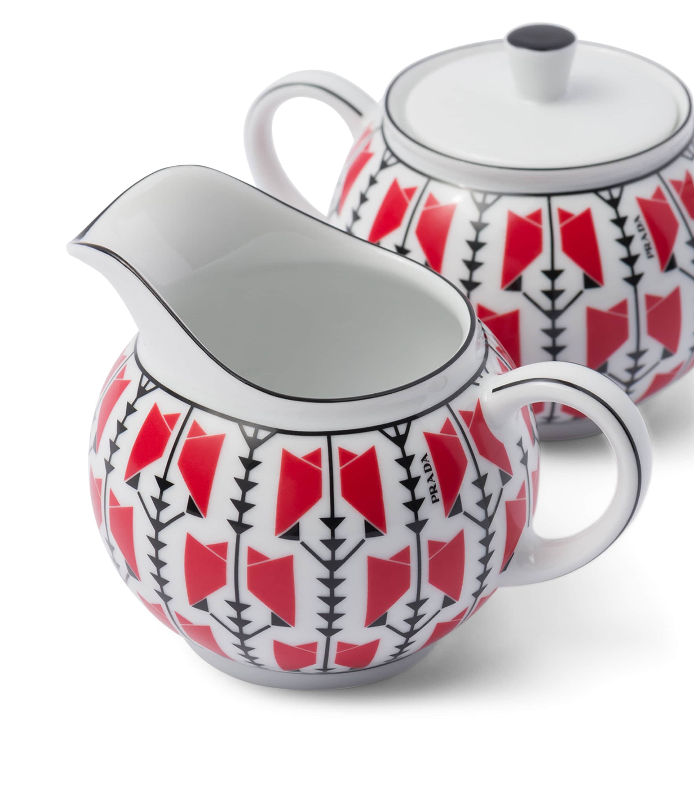 Porcelain Vienna Arrows Creamer Jug and Sugar Pot Set F0DW8 Image 4