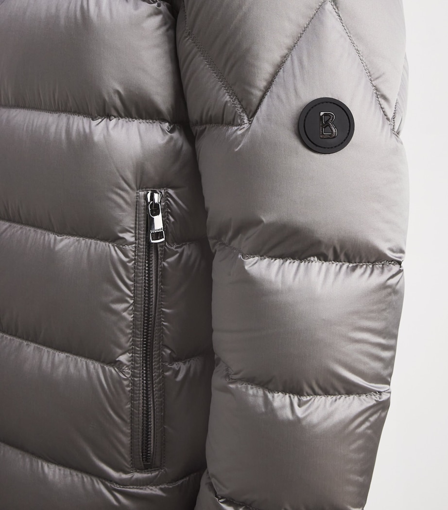 Bogner Mens Down Hugh Puffer Jacket Grey Melang Image 3