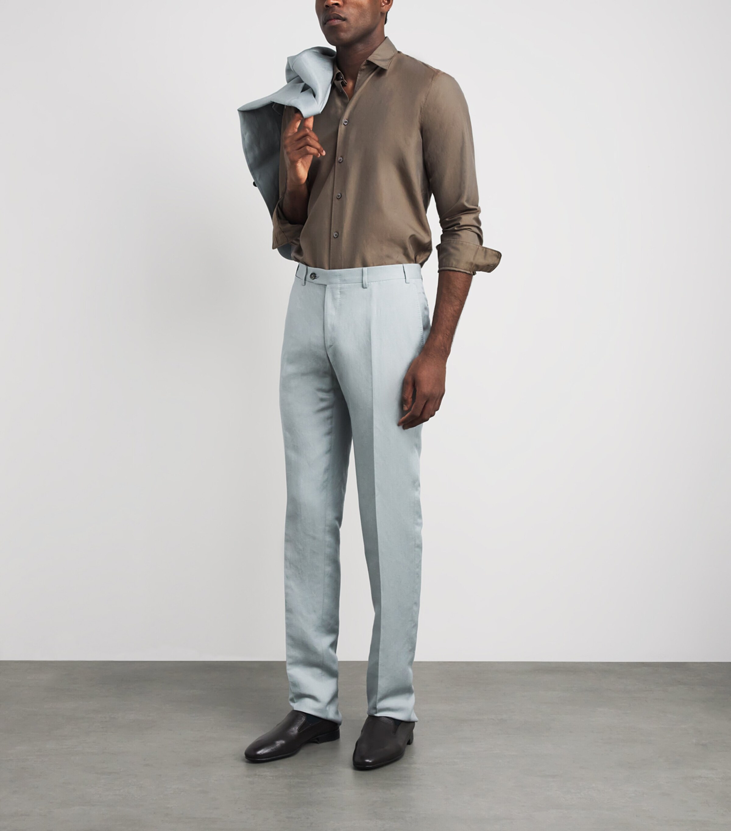 Canali Mens Cotton-Silk Shirt Image 2