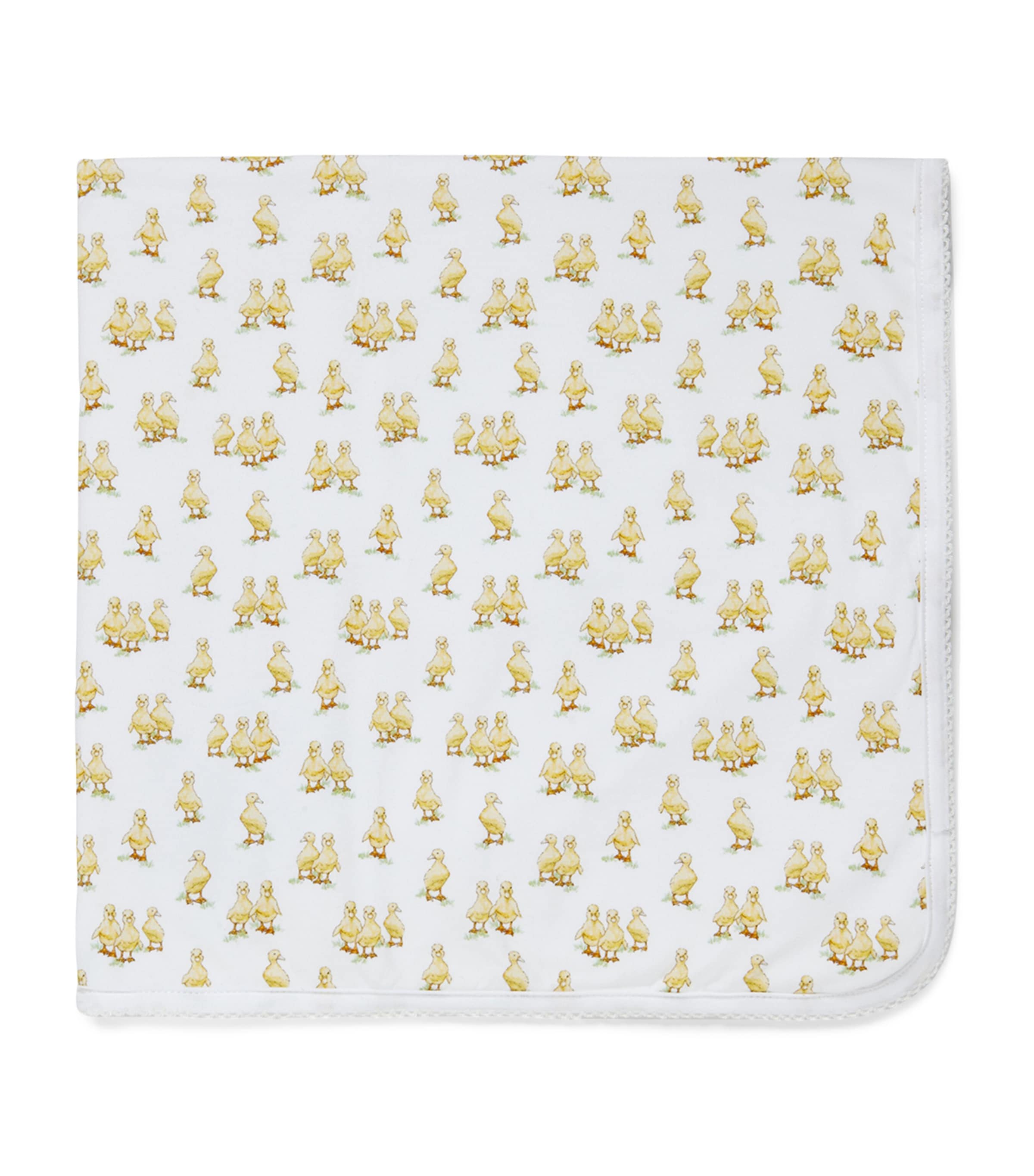 Trotters Organic Cotton Delilah Duckling Blanket In Multi