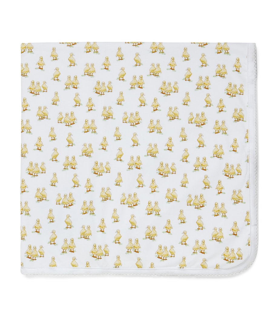 Trotters Organic Cotton Delilah Duckling Blanket White/ducklings Image 1