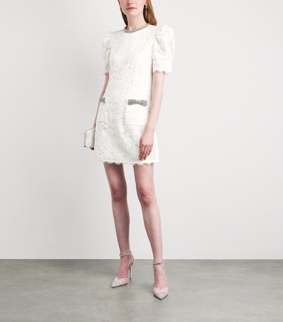 Rebecca Vallance Womens Crystal-Trim Dillon Mini Dress Ivory Image 2