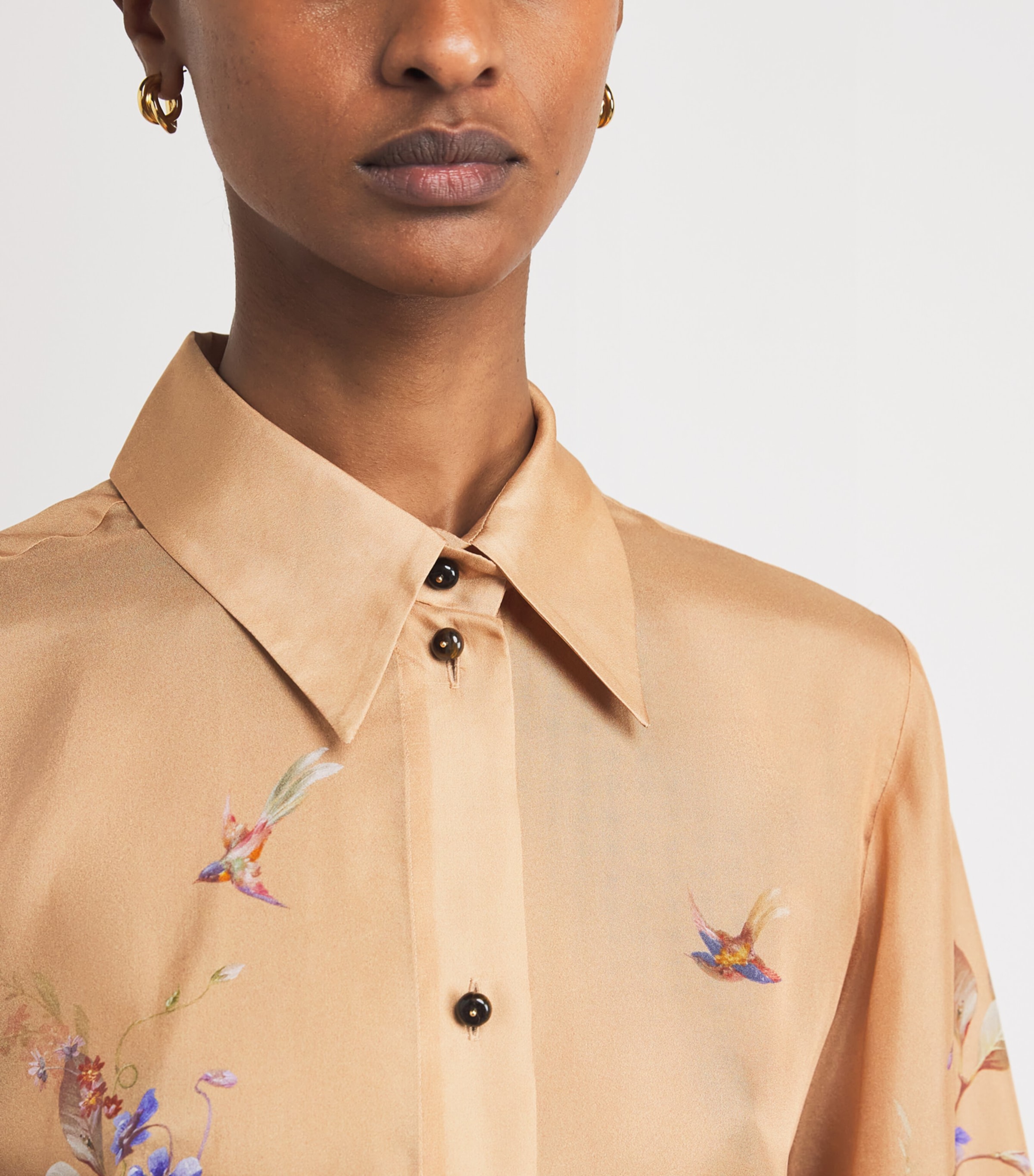 Silk Patience Shirt TAN FLORALTAFL Image 5