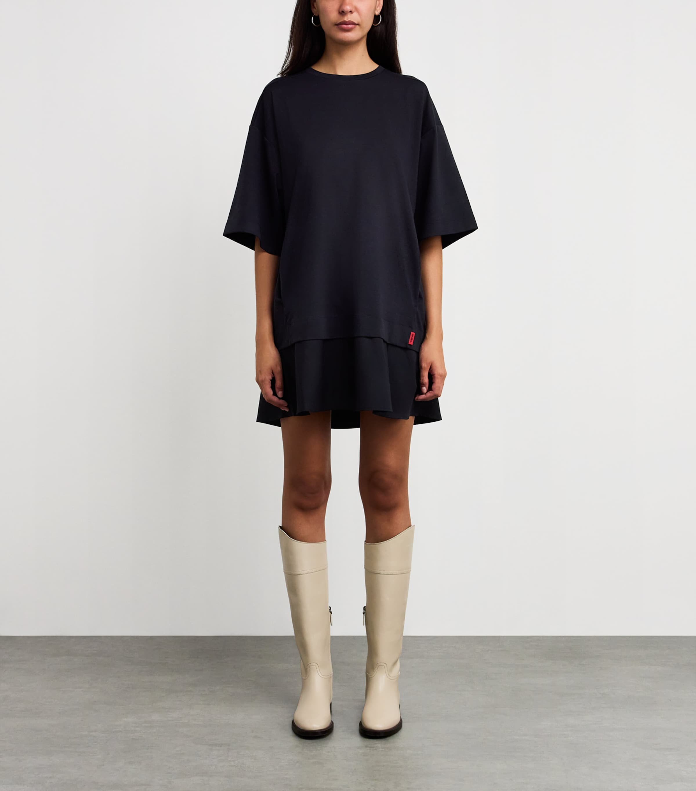 Jersey T-Shirt Mini Dress NAVY Image 3