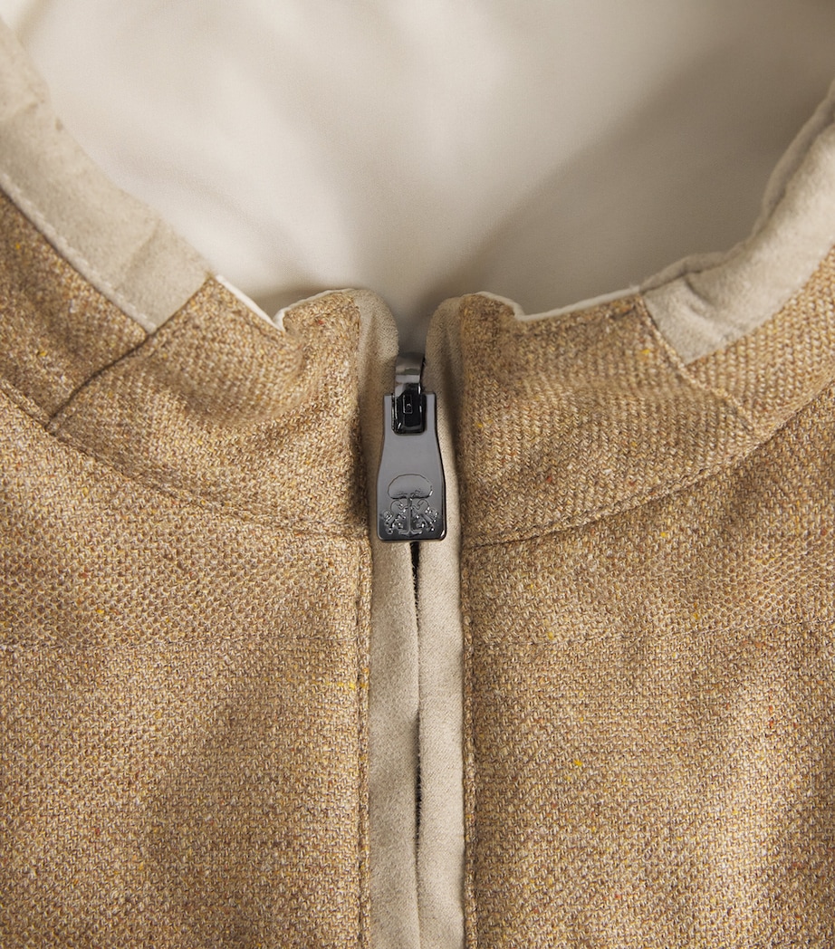 Corneliani Mens Reversible Padded Gilet Natural / Beige Image 7