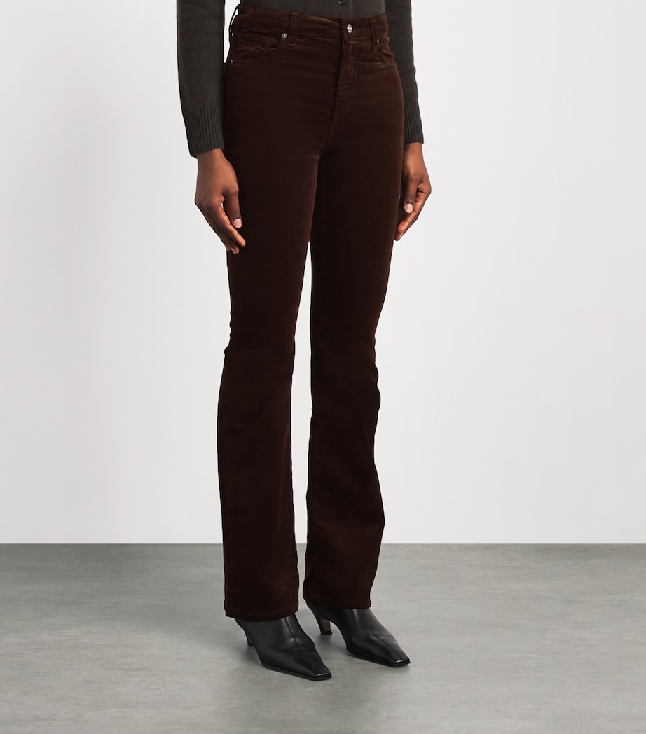 FRAME Womens The Corduroy Slim Reboot Trousers Espresso Image 4