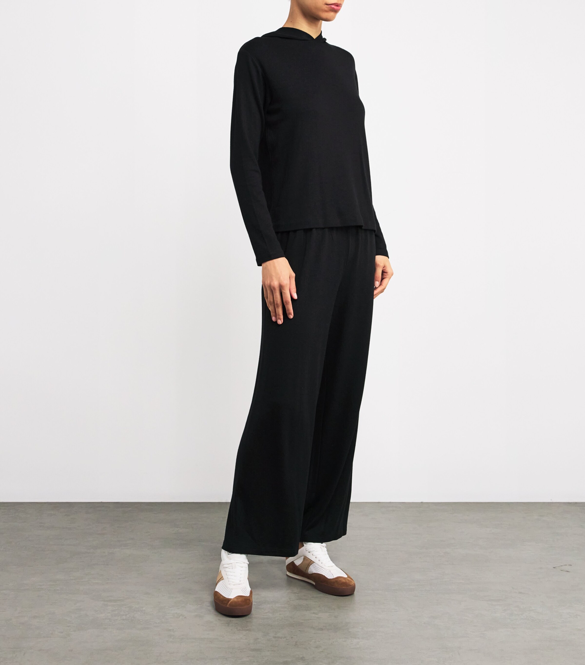 Vince Womens Lounge Hoodie Black Image 2