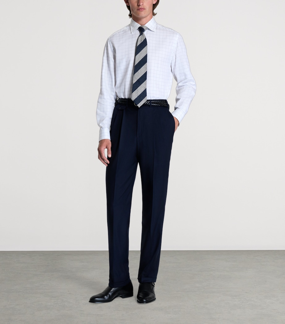 Dunhill Mens Cotton Check Shirt Image 2