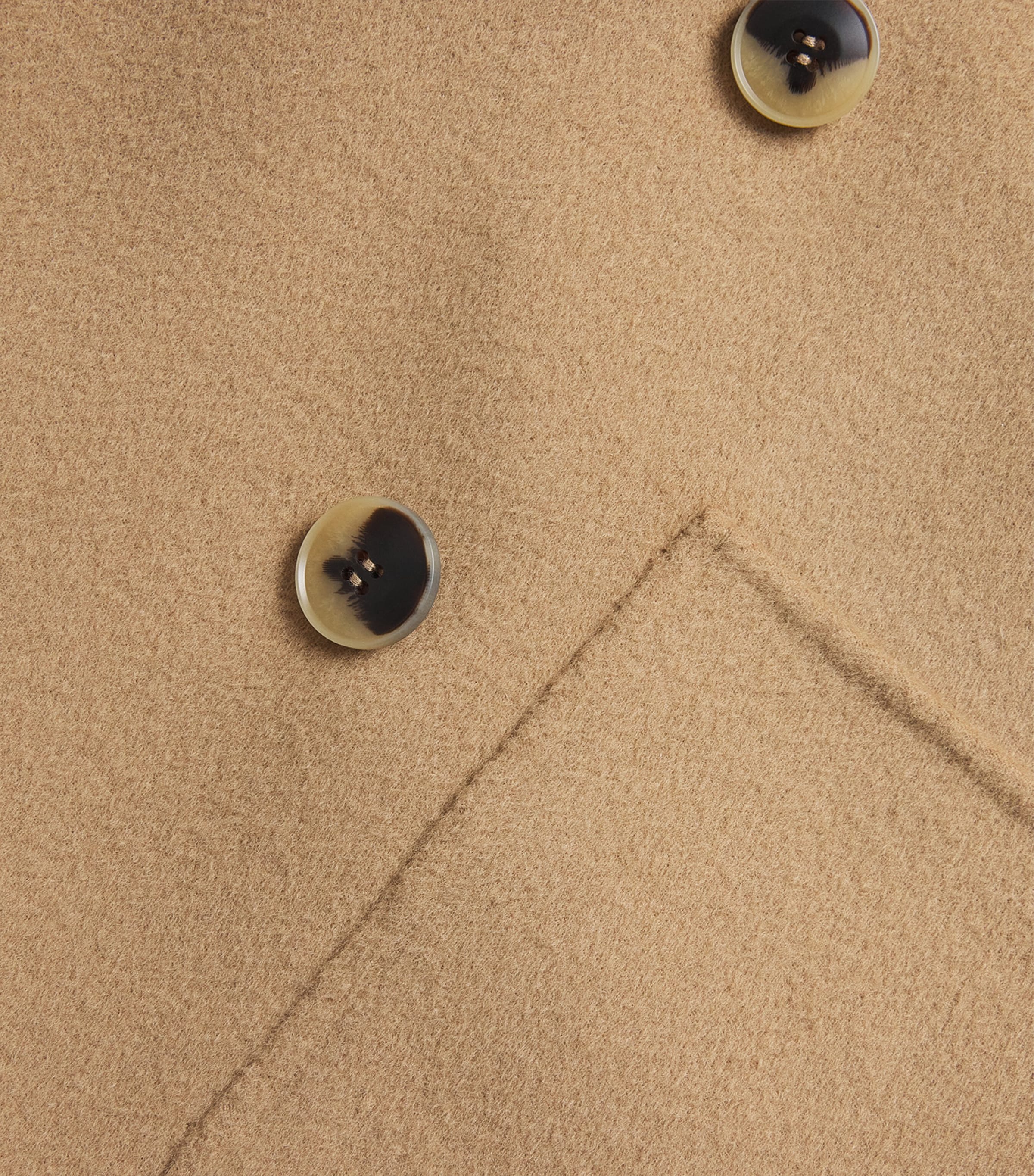 Virgin Wool Double-Breasted Coat CAMEL Image 5