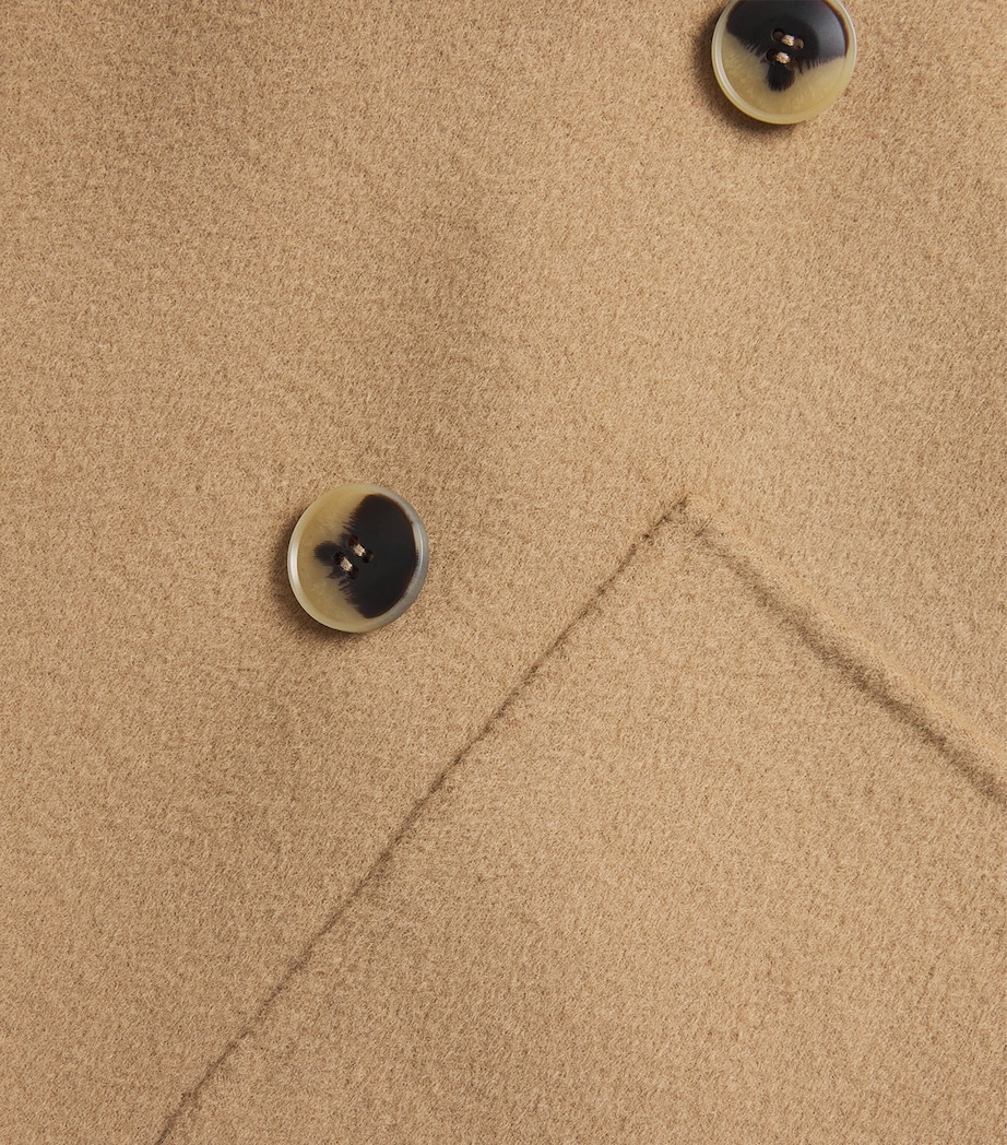 Virgin Wool Double-Breasted Coat CAMEL Image 5