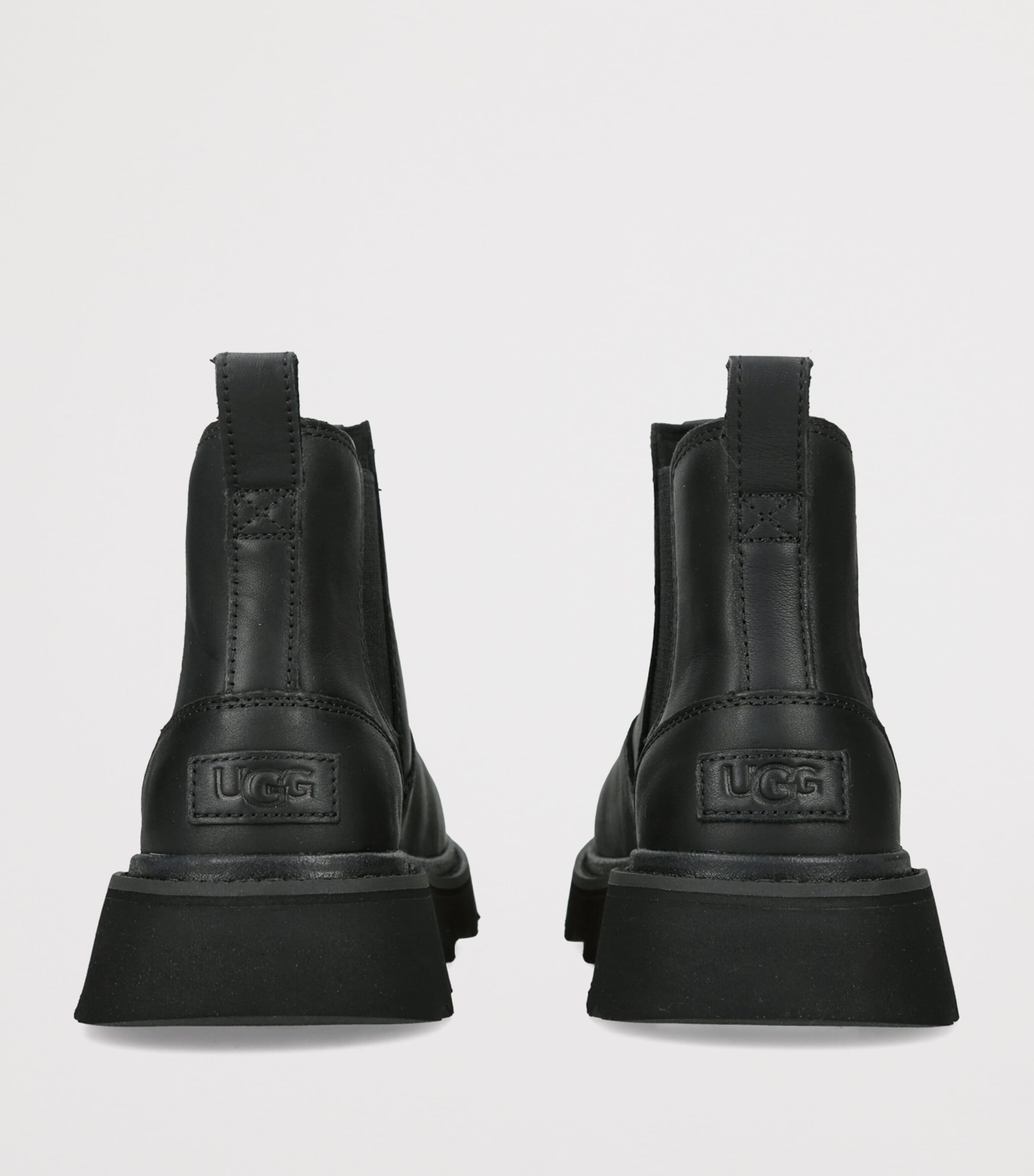 UGG Leather Lug Chelsea Boots Black Image 2