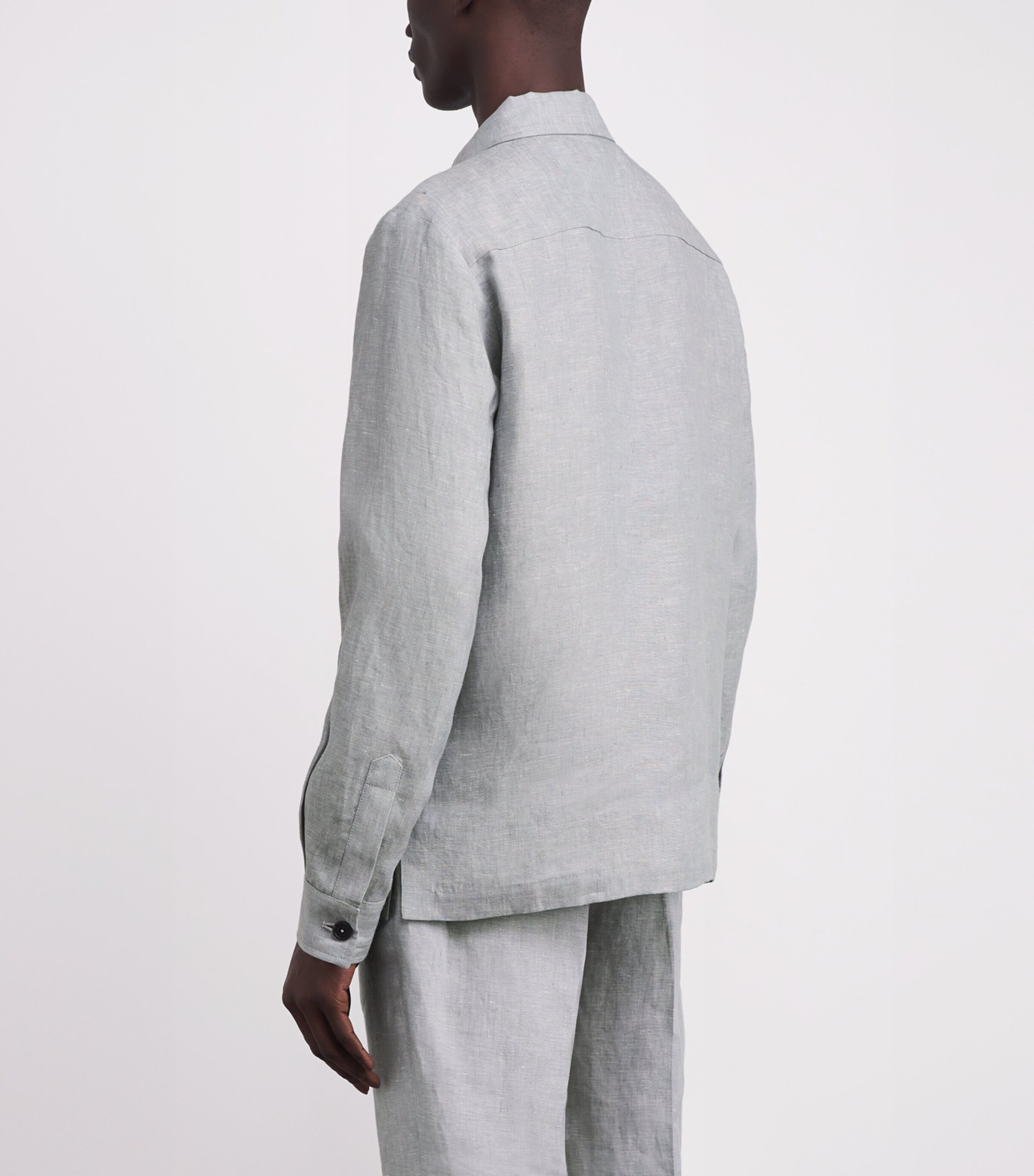 Linen Overshirt 5490-GRIGIO Image 4