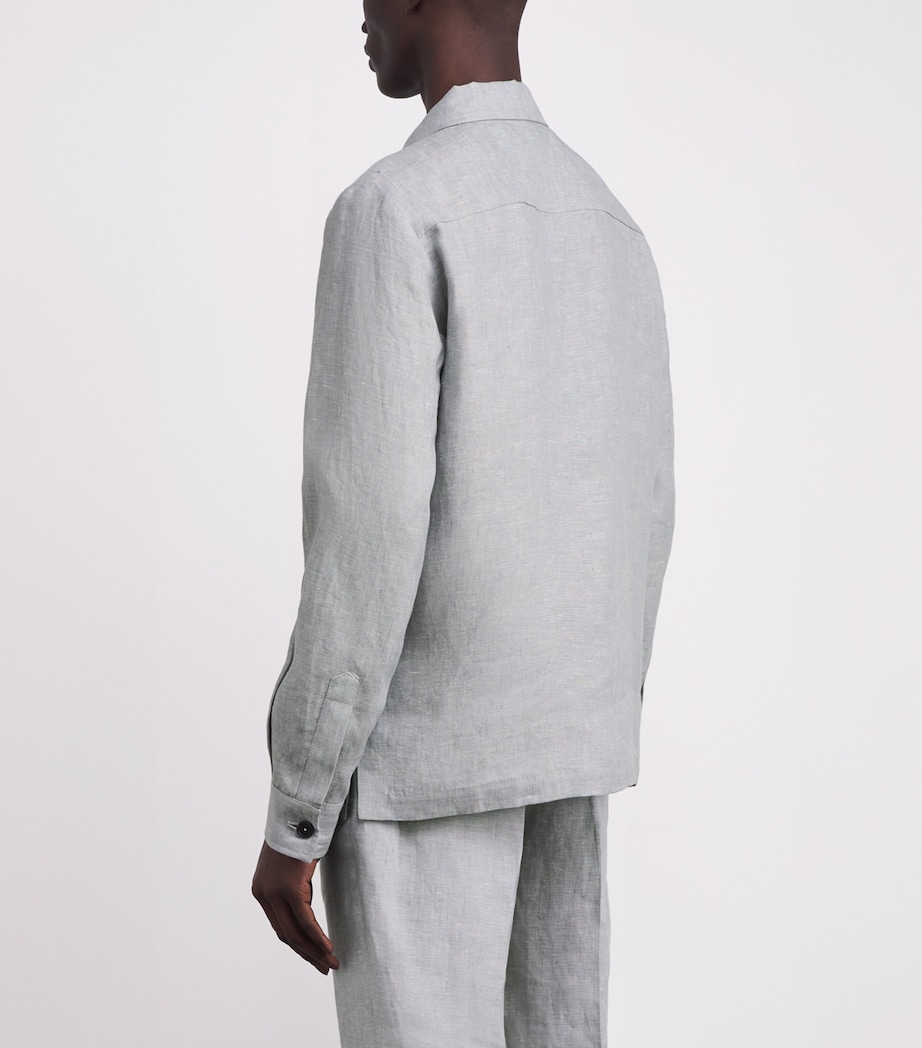 Linen Overshirt 5490-GRIGIO Image 4