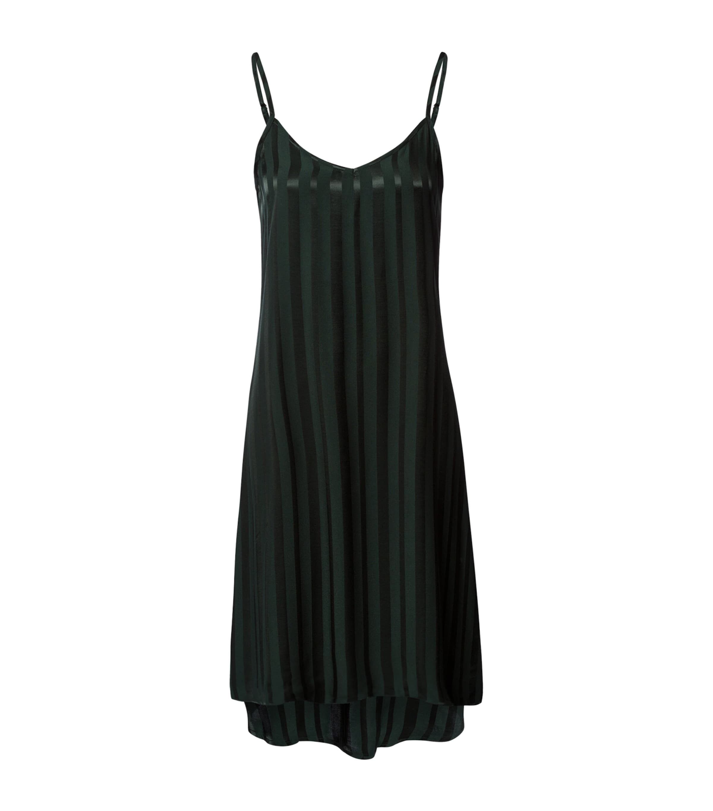 Hanro Stripe Indra Mini Slip Dress In Black