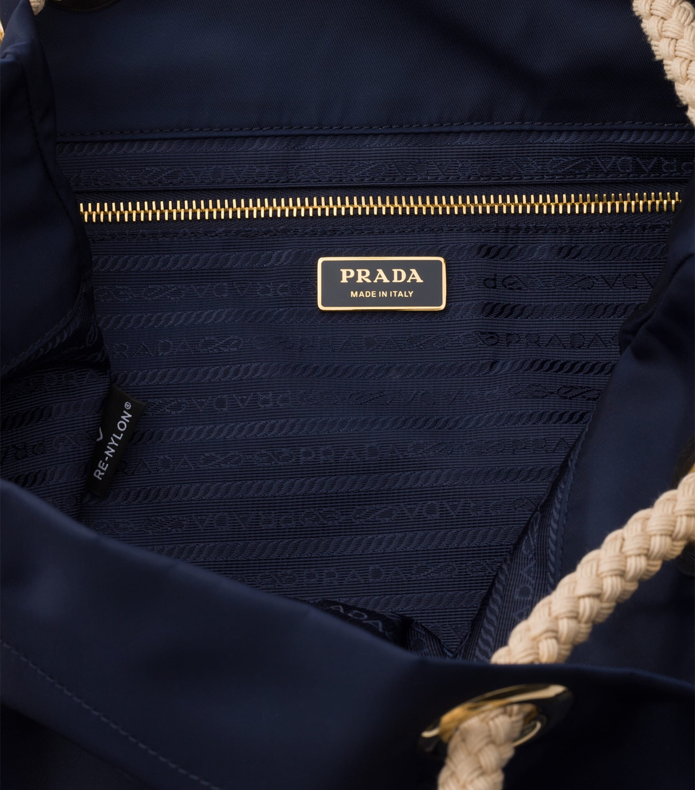 Prada Large Re-Nylon Mariner Bucket Bag Blue Image 5