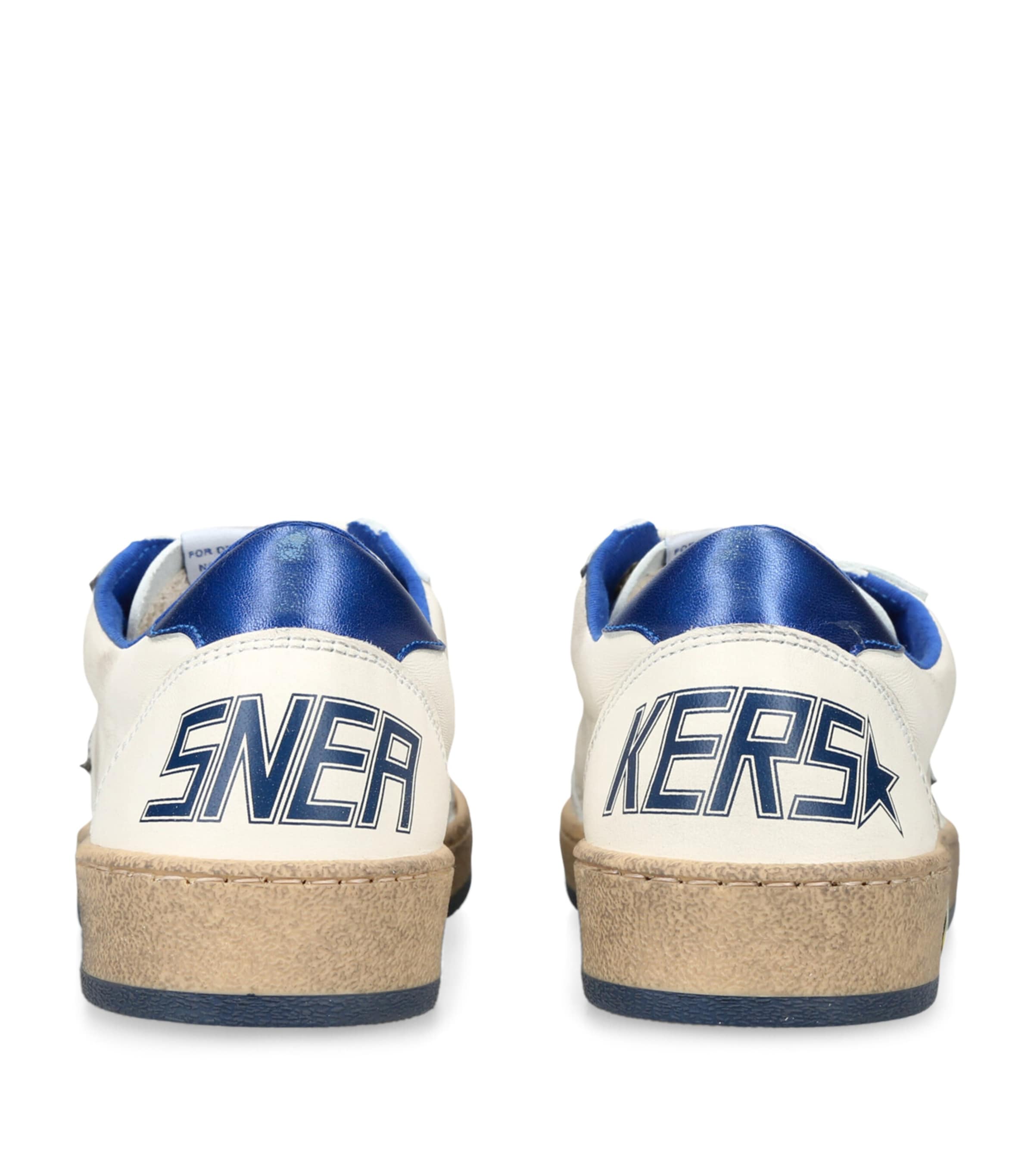 Leather Ball Star Sneakers WHITE/NAVY Image 2