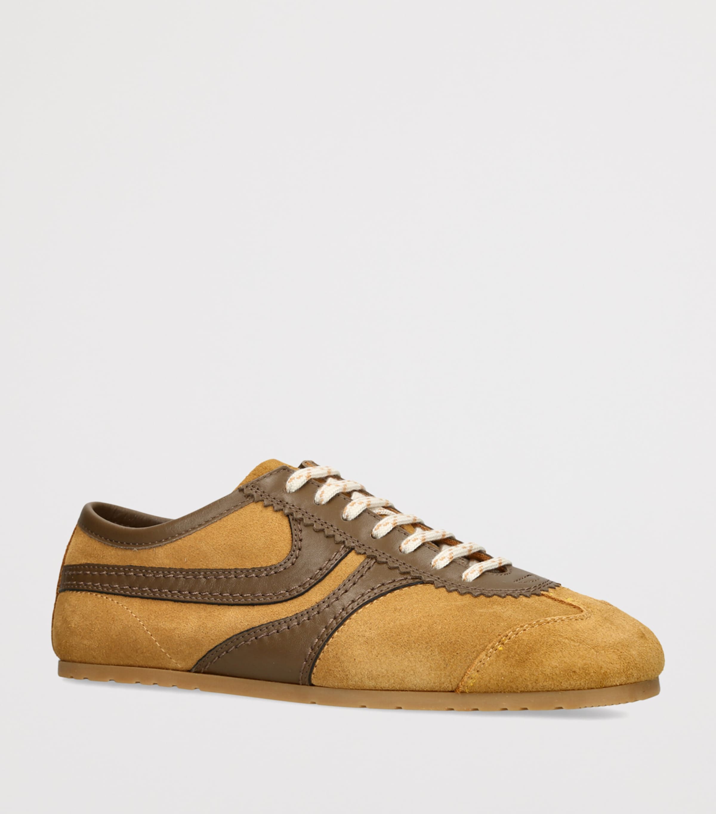DRIES VAN NOTEN Suede Dustin Sneakers Khaki Image 2