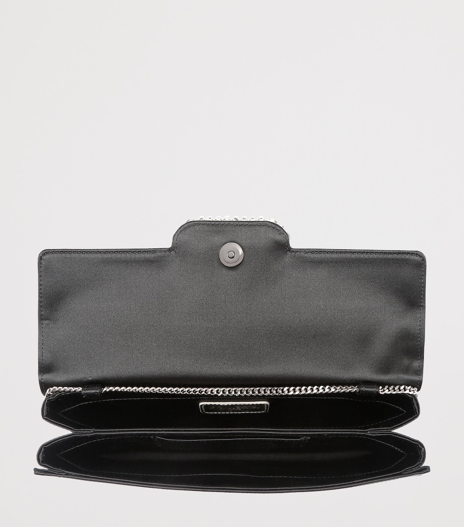Satin Pilgrim Choc Clutch Bag BLACK Image 2