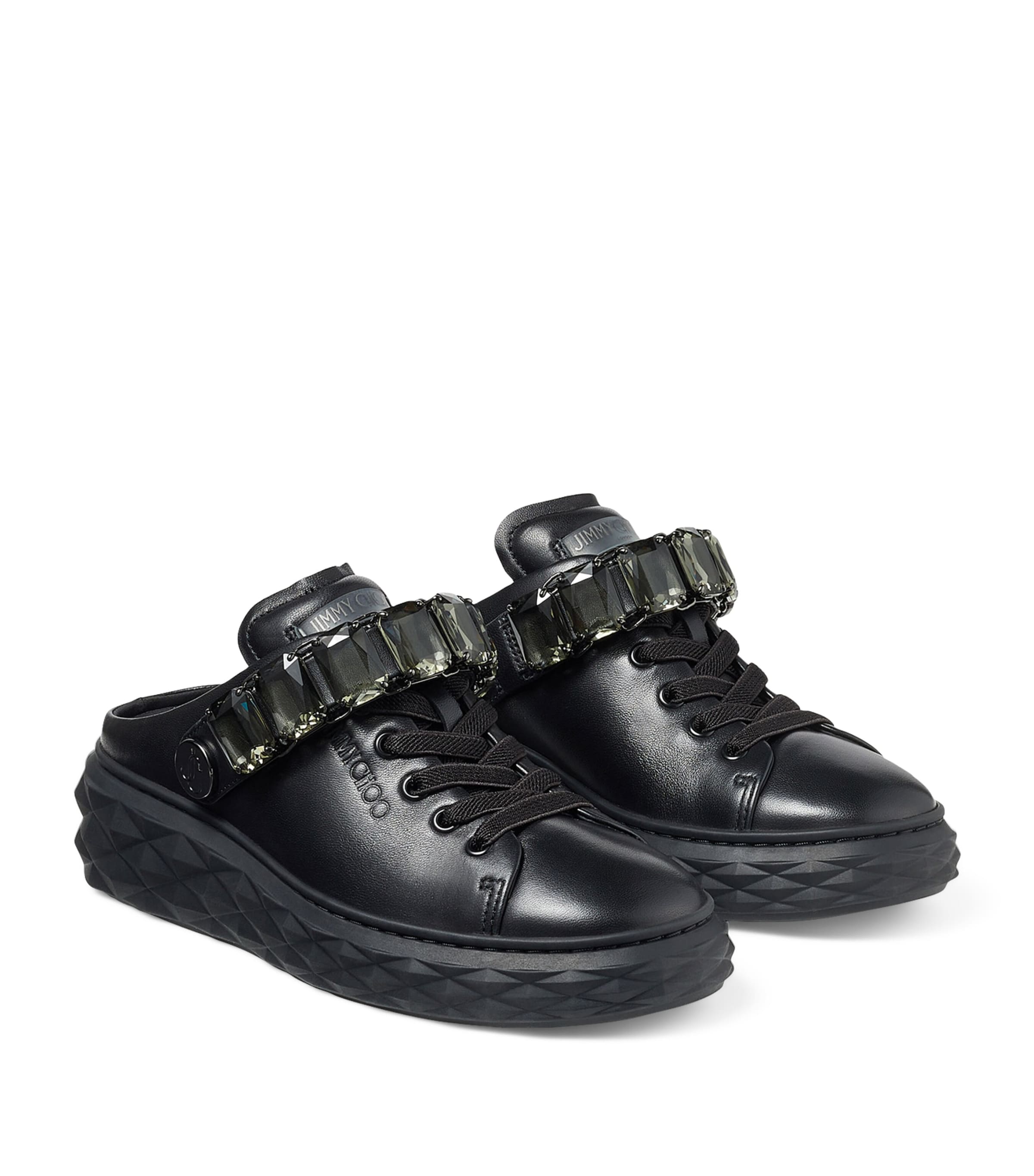 Jimmy Choo Leather Diamond Sling Sneakers | Harrods US