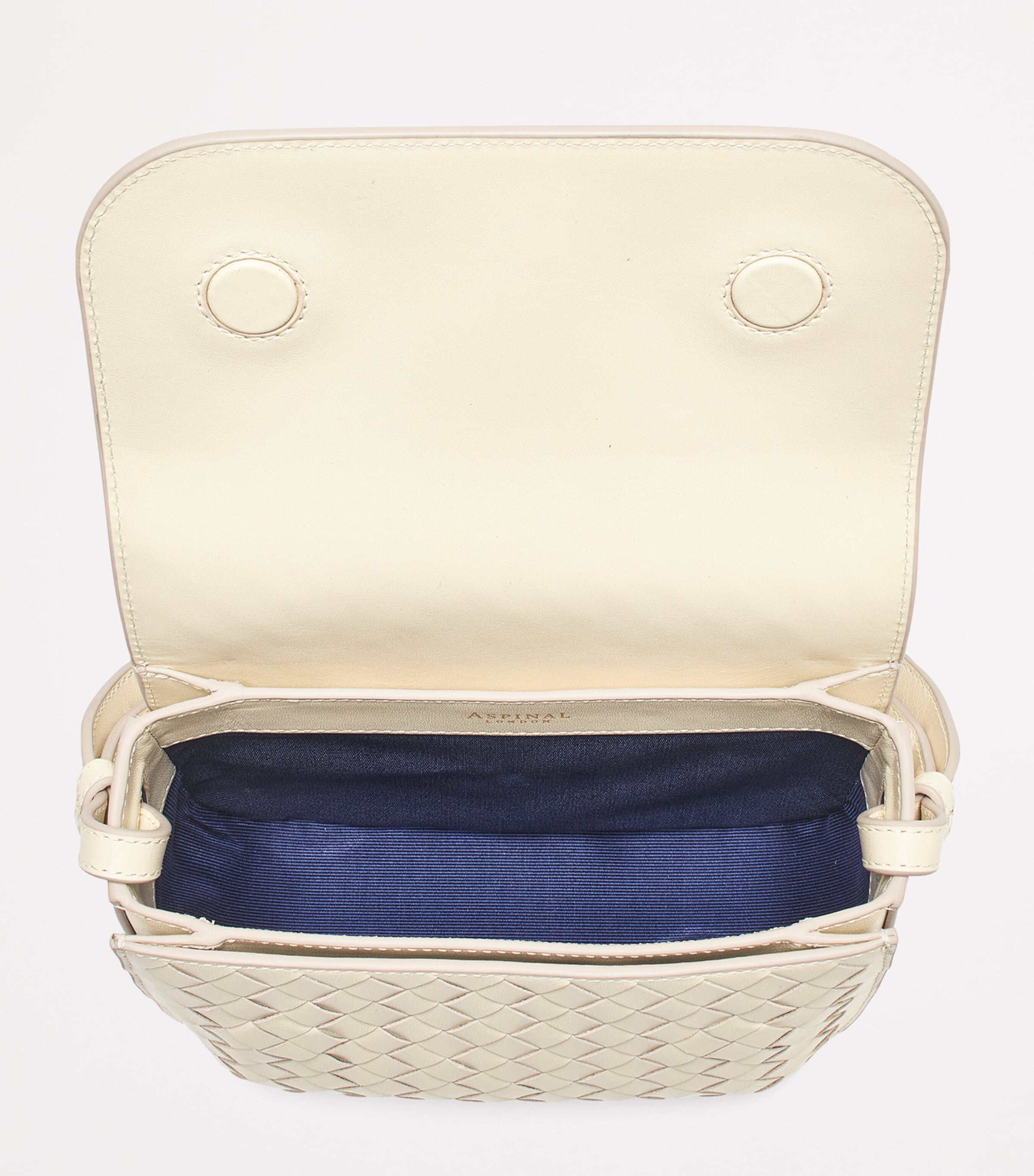 Woven Leather Ella Cross-Body Bag IVORY Image 5