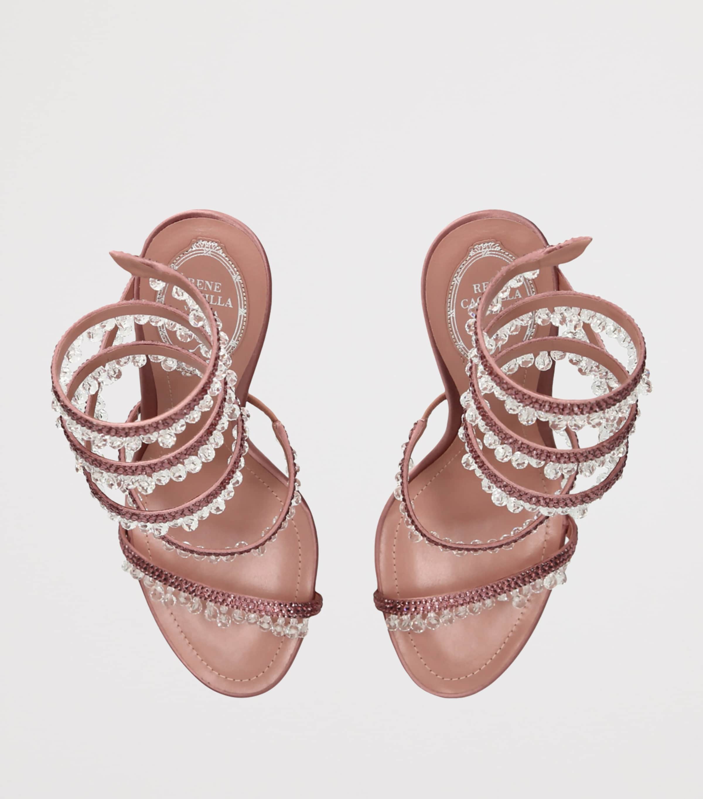 Satin Chandelier Sandals 105 BLUSH Image 4