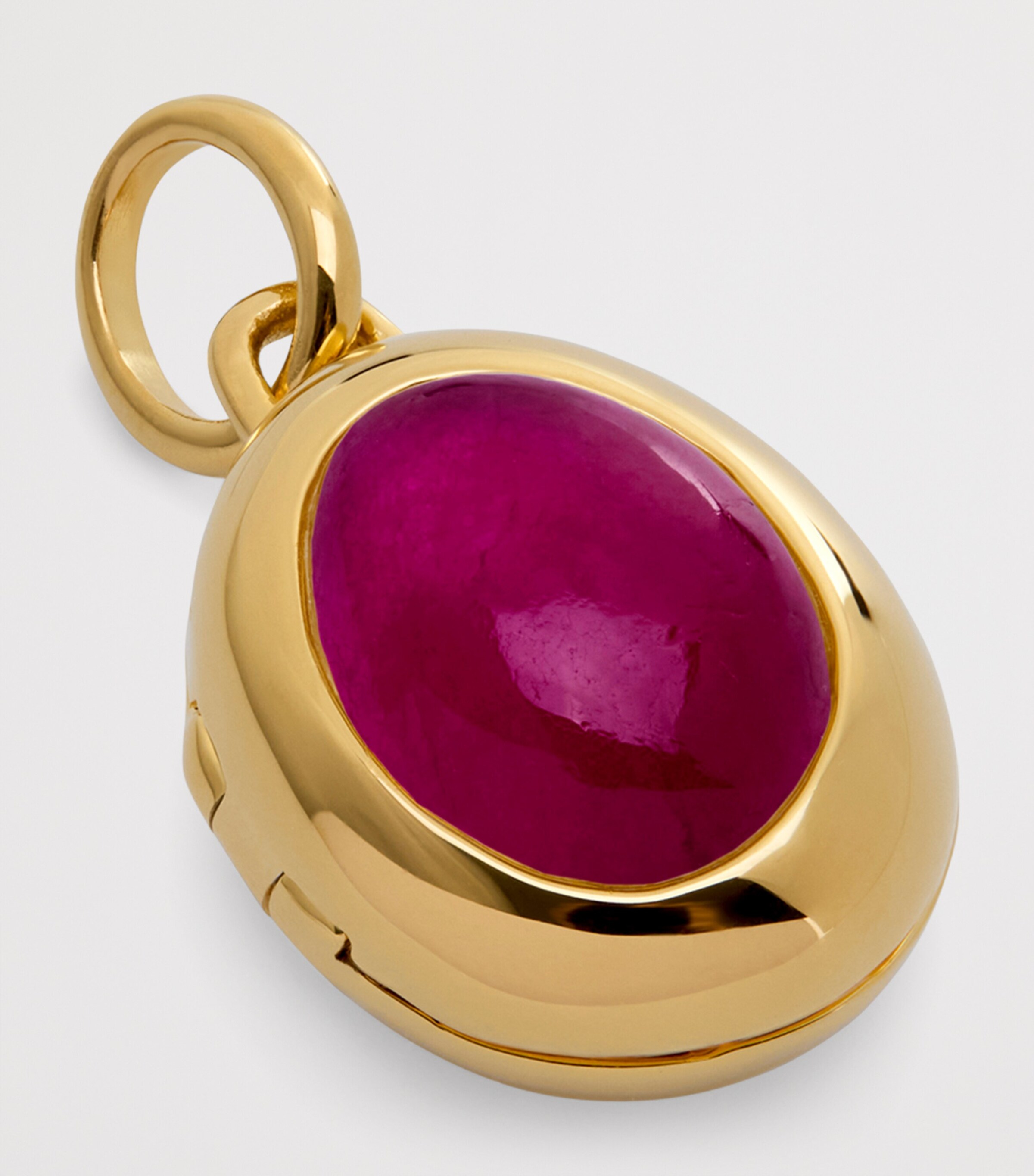 Monica Vinader Gold Vermeil and Pink Quartz July Birthstone Locket — photo 2