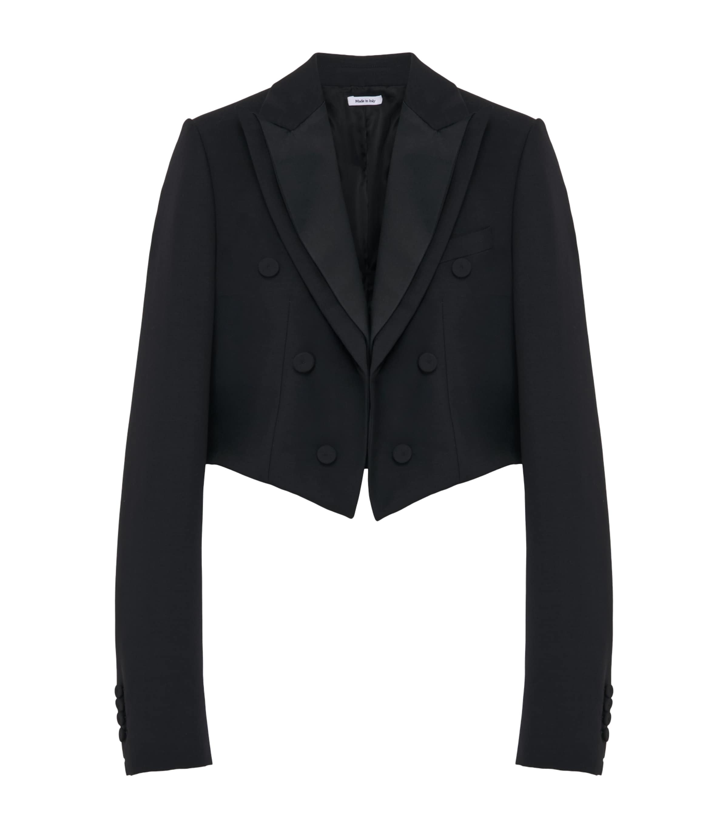Wool Cropped Double Lapel Blazer 1000 Image 1