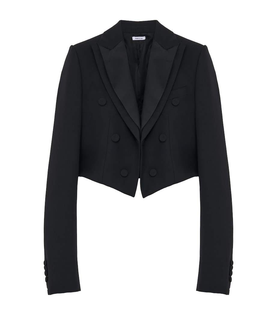 Wool Cropped Double Lapel Blazer 1000 Image 1