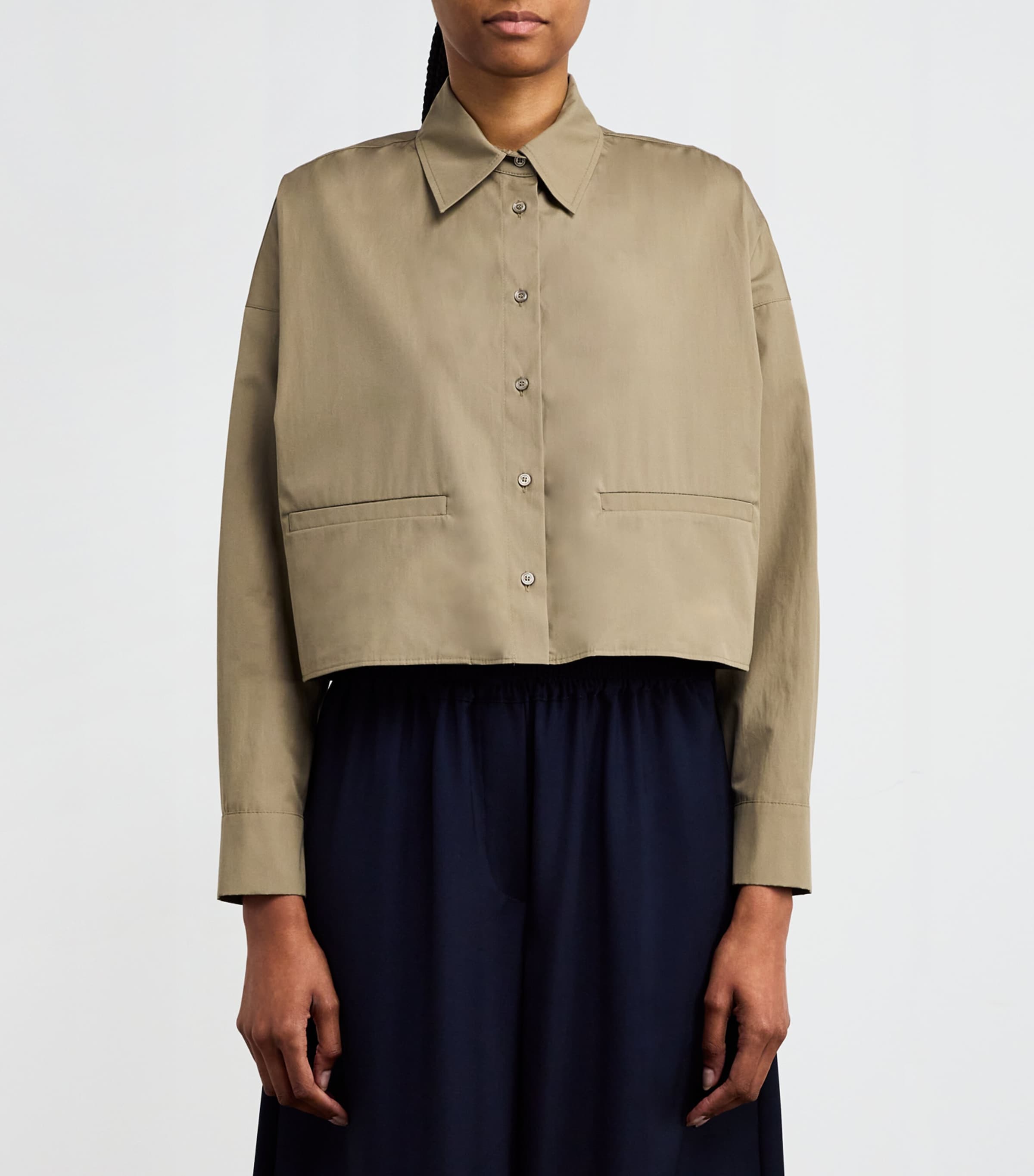 Cotton Boxy-Fit Heavy Shirt DESERT Image 3