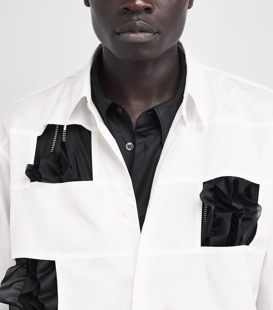 Comme Des Garçons Homme Plus Mens Cotton Cut-Out Shirt White Image 3