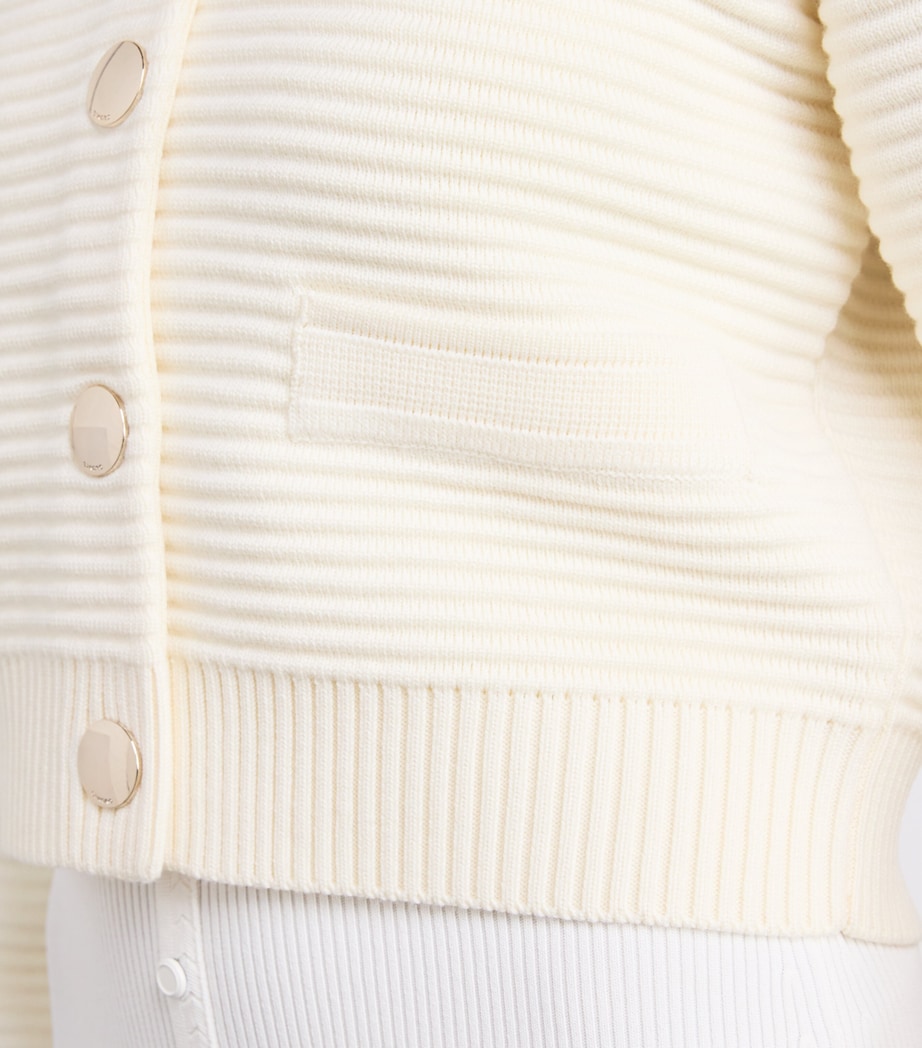 Textured-Knit Cardigan ECRU Image 6