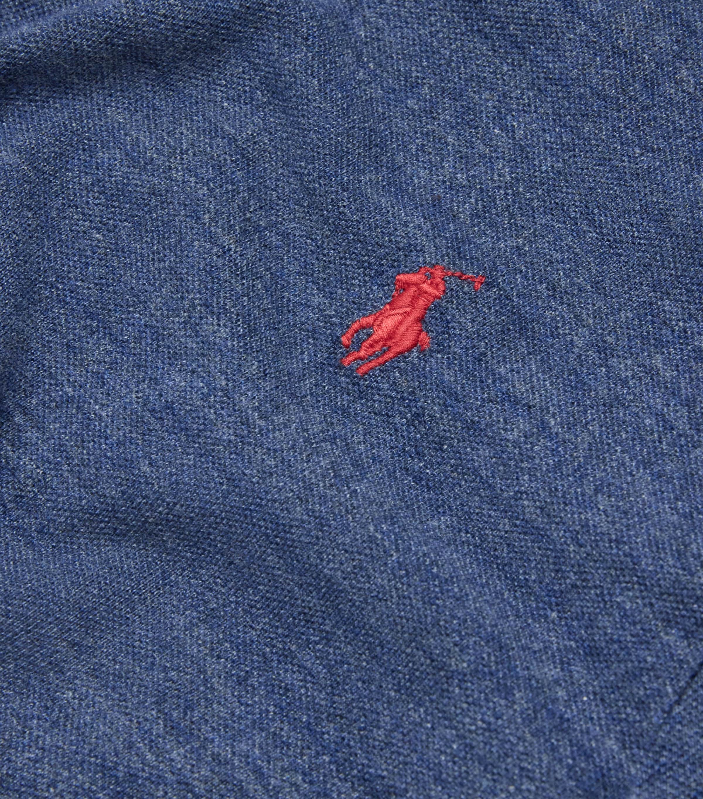 Cotton Mesh Slim-Fit Polo Shirt ROYAL BLUE HEATHER Image 5