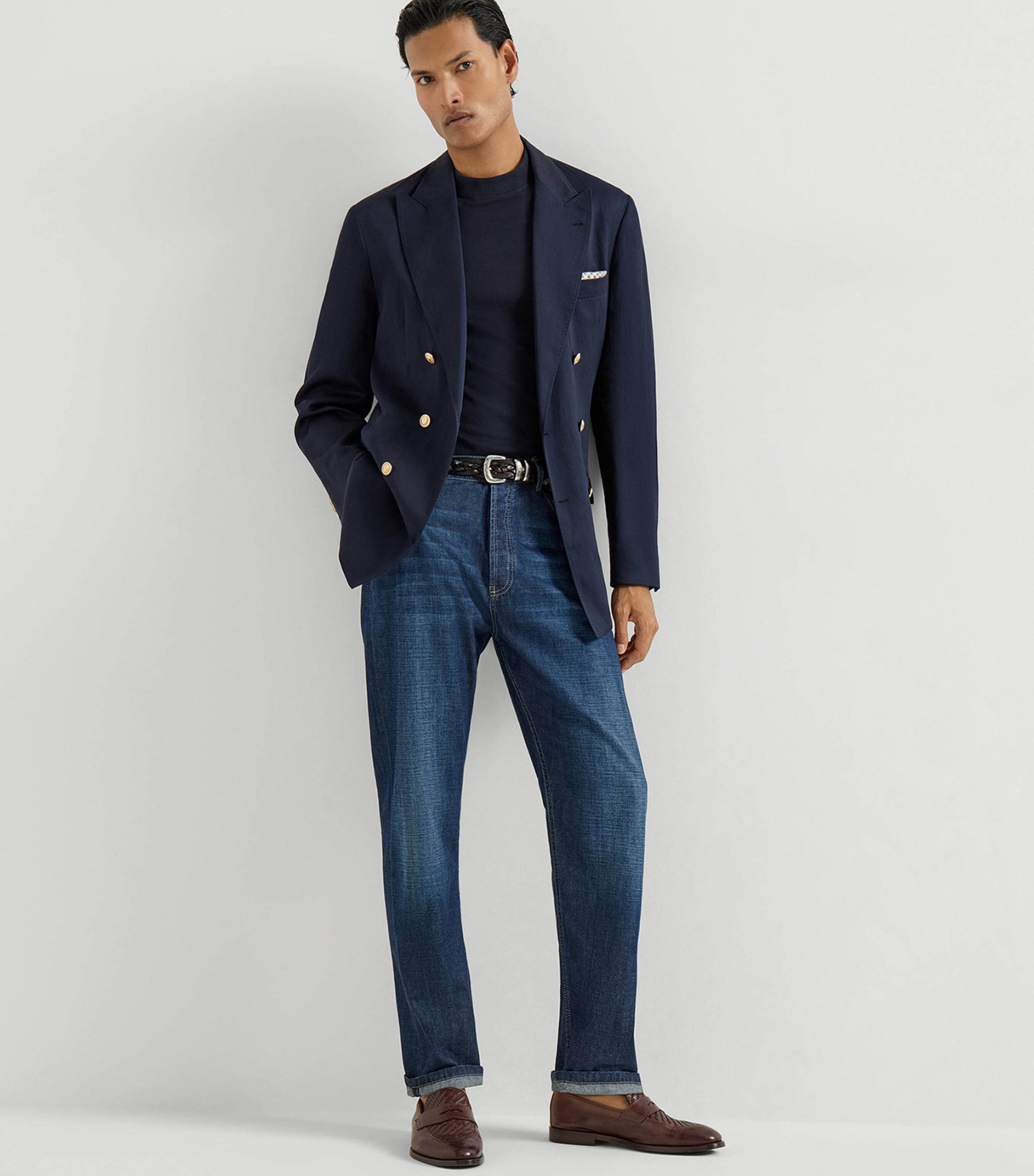 Crest-Detail Straight Jeans C1468 Image 2