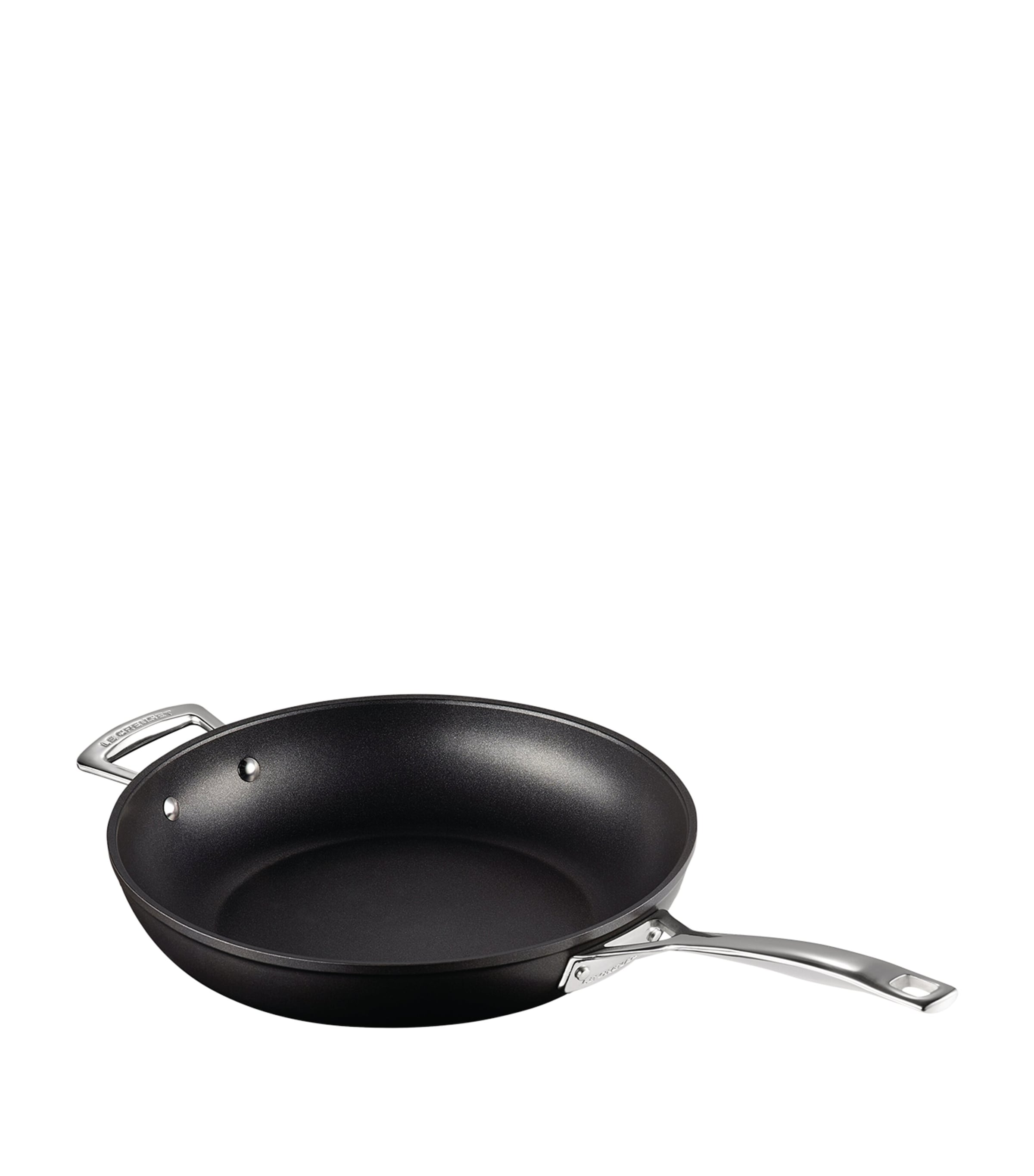 Le Creuset Toughened Non-stick Deep Frying Pan In Black